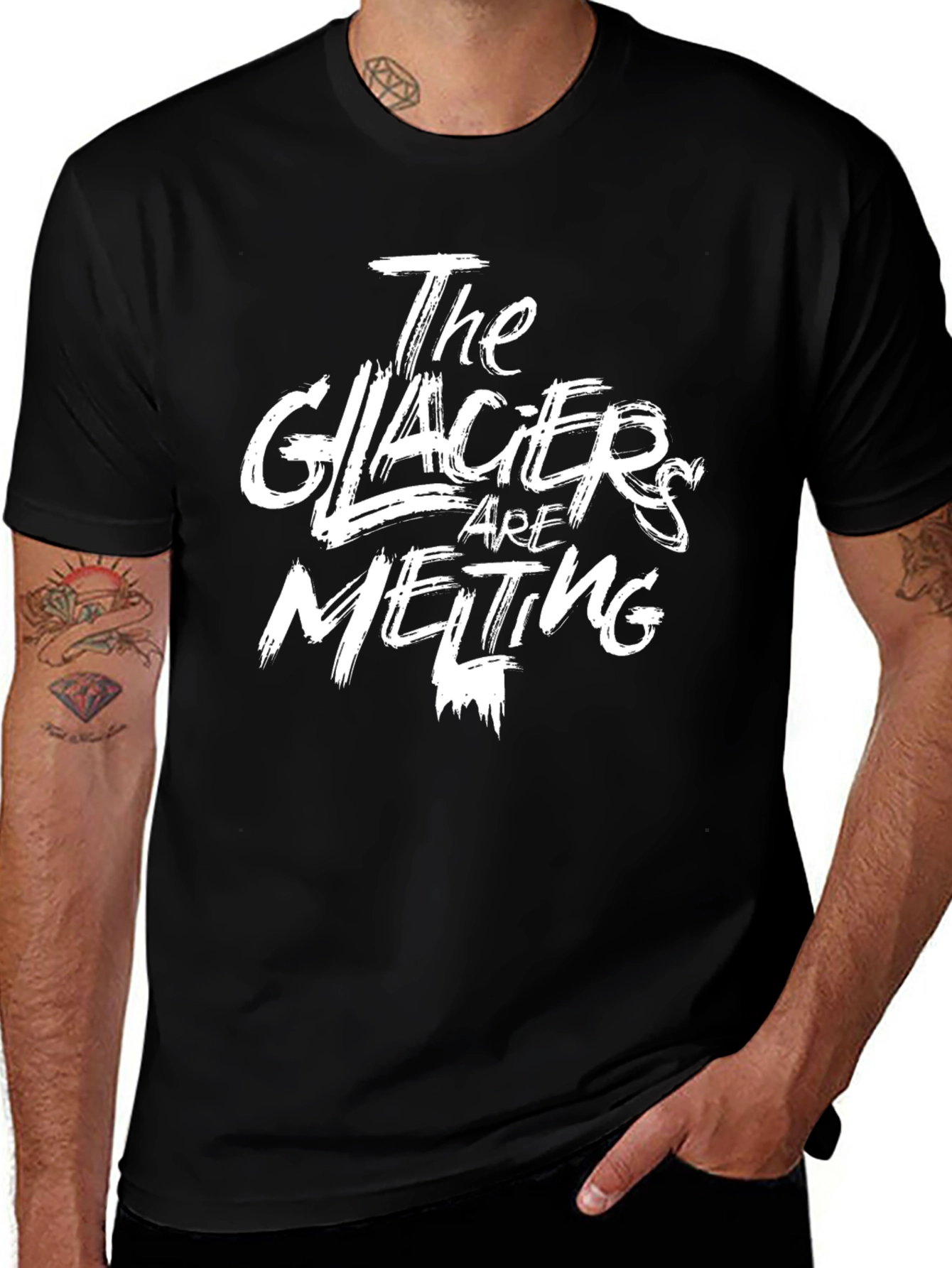 The Glaciers are Melting Graphic Tee - Black