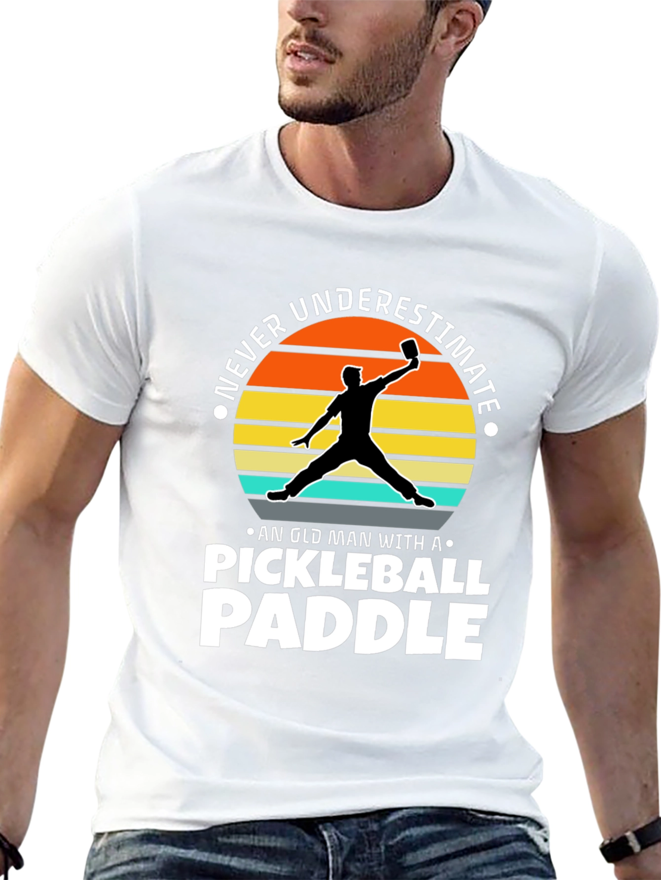 Never Underestimate Pickleball Paddle T-shirt