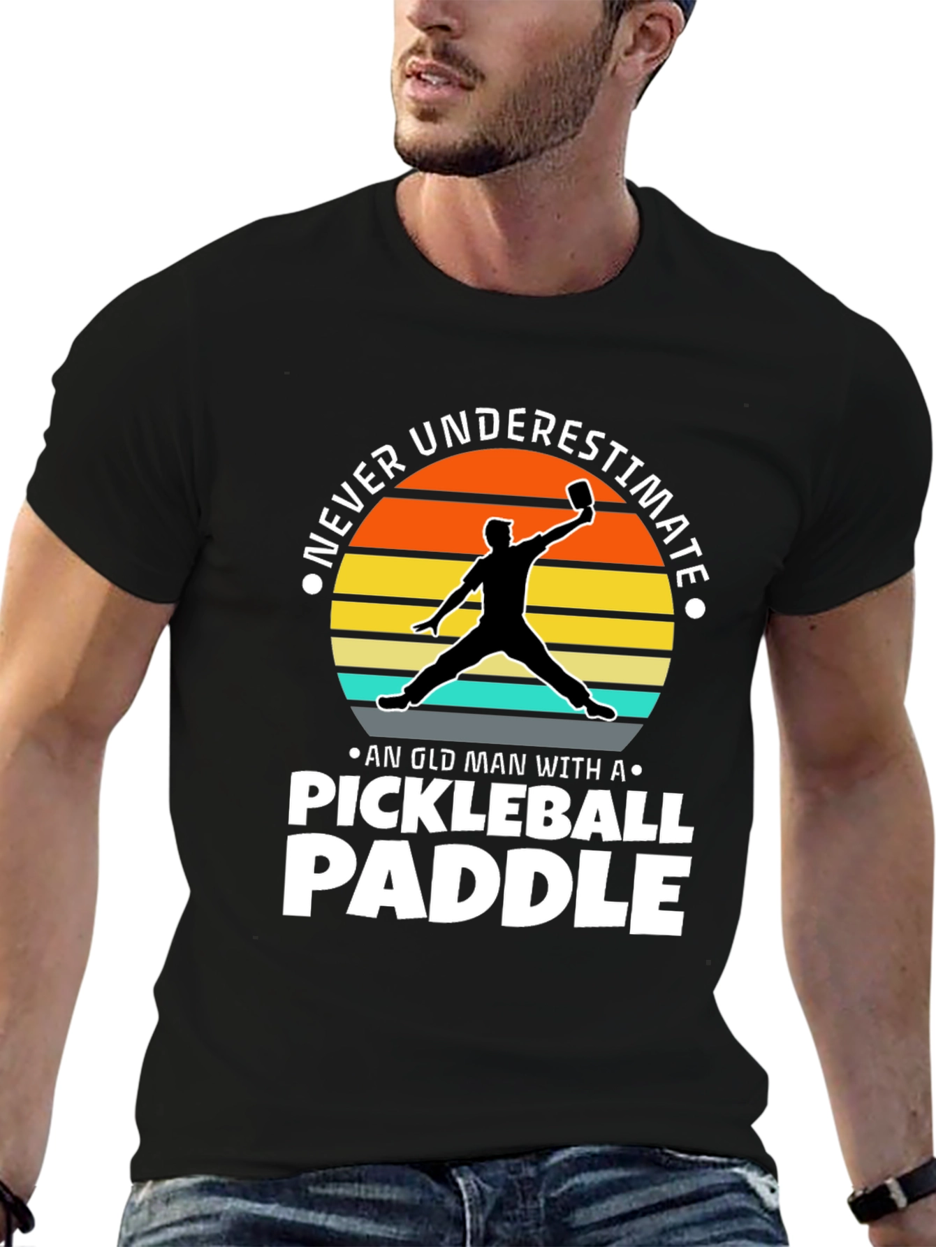 Never Underestimate Pickleball Paddle T-shirt