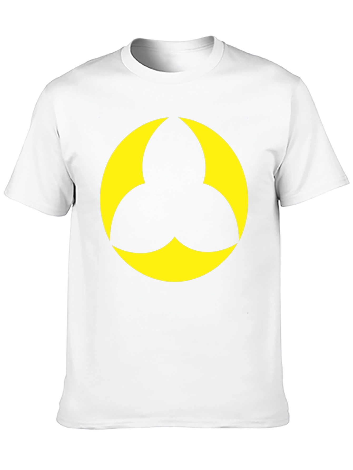 Black T-Shirt with Geometric Yellow Design