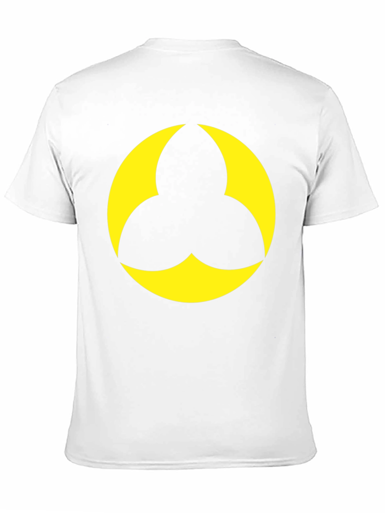Black T-Shirt with Geometric Yellow Design