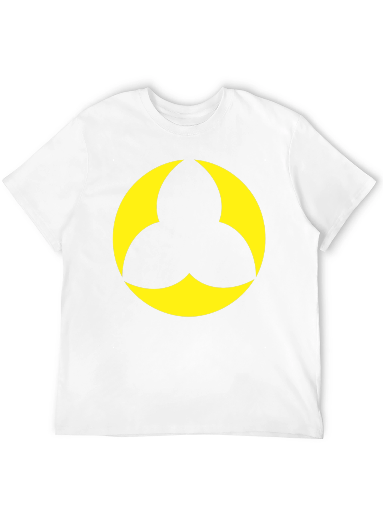 Black T-Shirt with Geometric Yellow Design