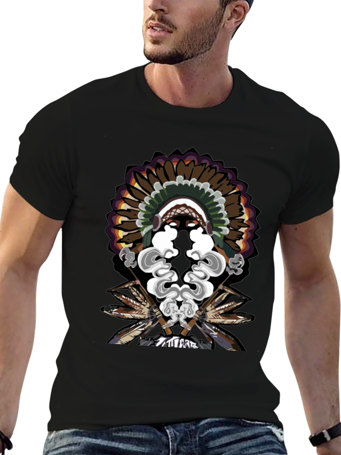 Native American Chief Headdress T-Shirt