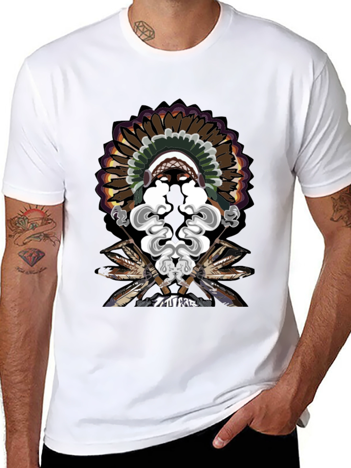 Native American Chief Headdress T-Shirt