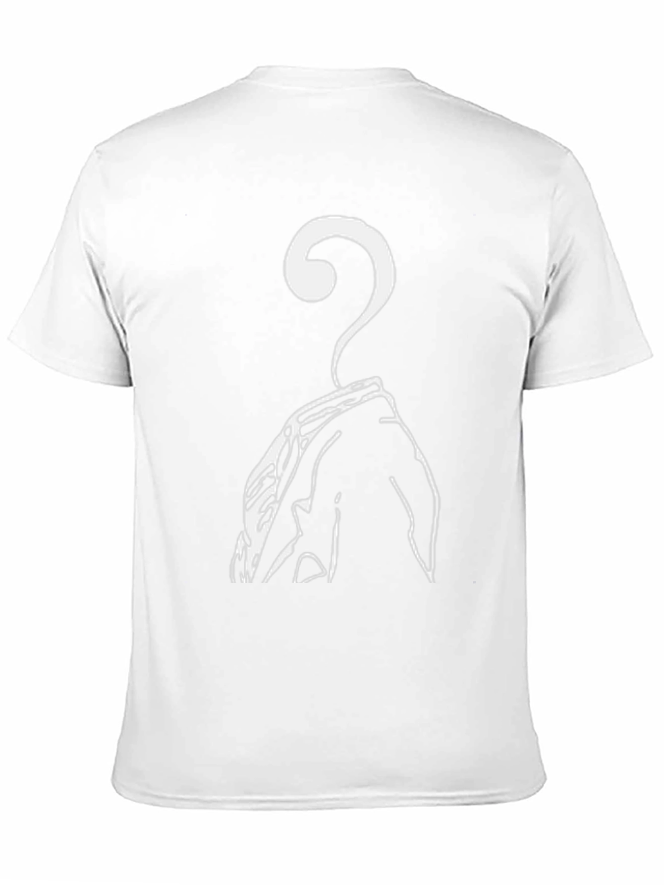 Mens Black T-Shirt with Question Mark Design