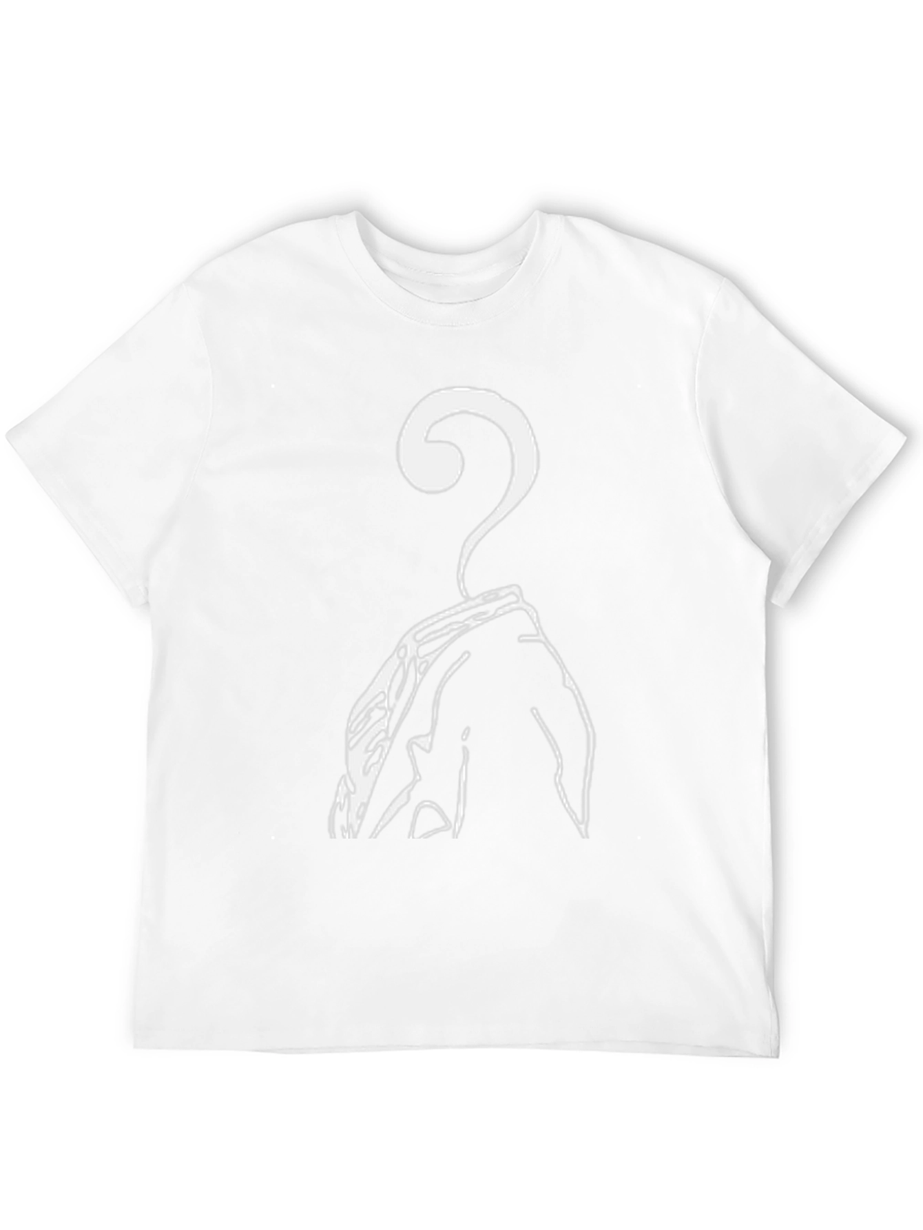 Mens Black T-Shirt with Question Mark Design