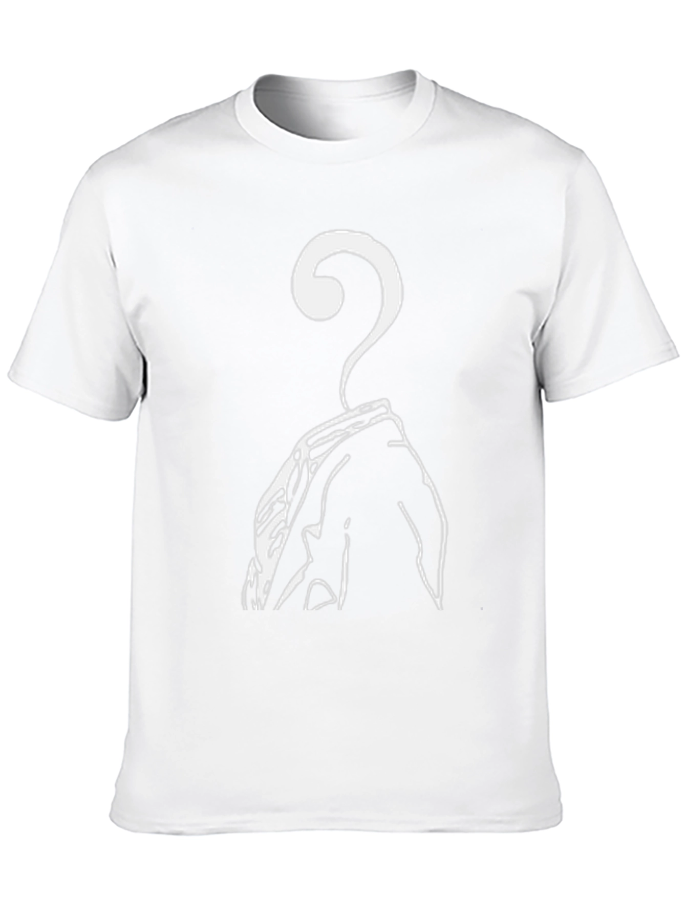 Mens Black T-Shirt with Question Mark Design