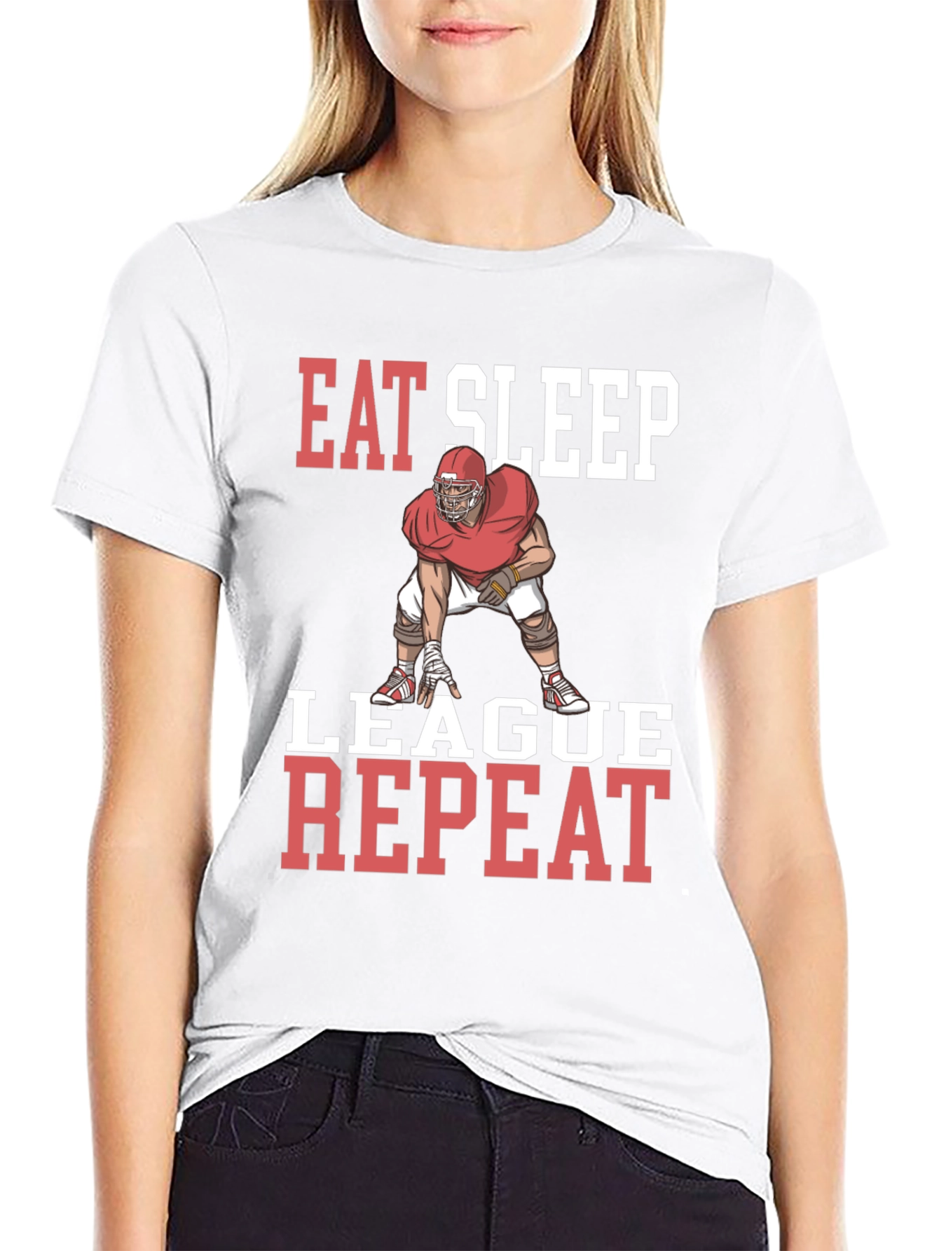 Eat Sleep League Repeat Graphic T-Shirt