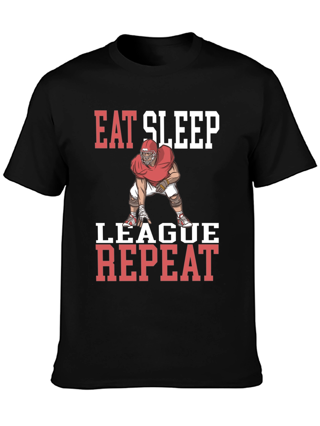 Eat Sleep League Repeat Graphic T-Shirt