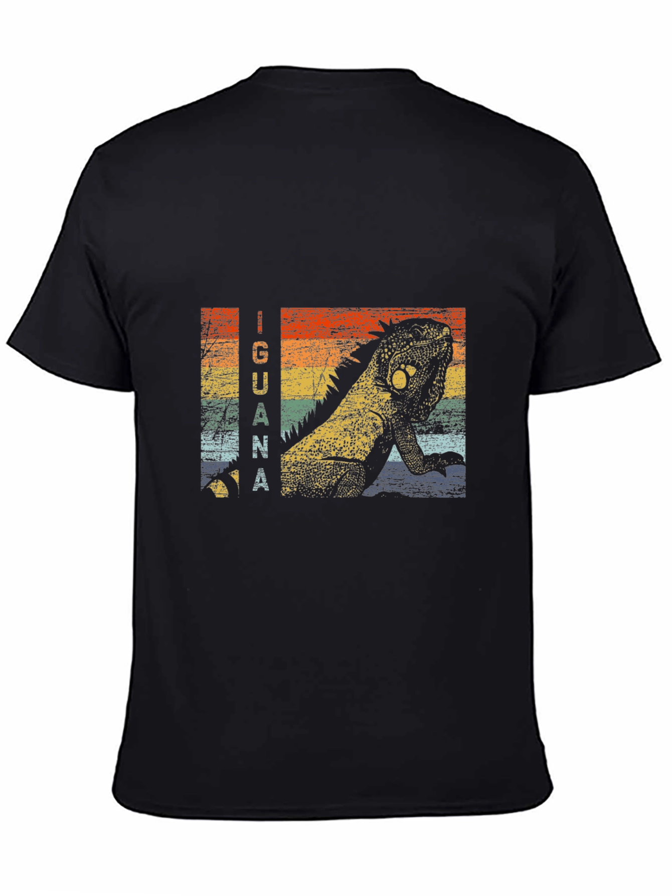 Retro Iguana Graphic Tee - Black T-Shirt