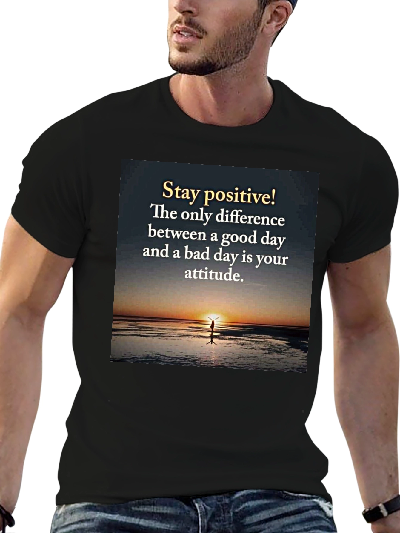 Stay Positive Graphic Tee - Inspirational T-Shirt