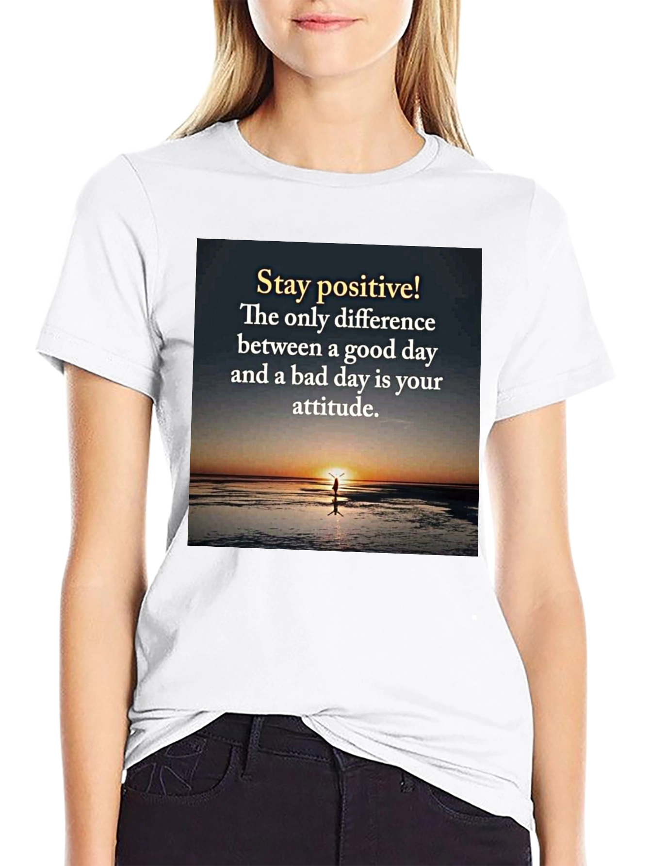 Stay Positive Graphic Tee - Inspirational T-Shirt