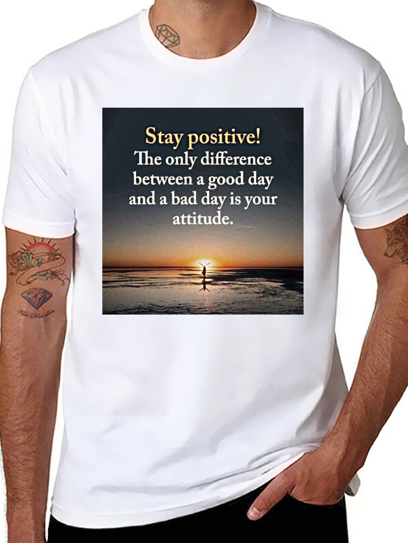 Stay Positive Graphic Tee - Inspirational T-Shirt