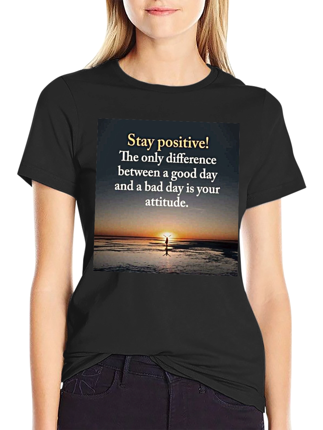 Stay Positive Graphic Tee - Inspirational T-Shirt