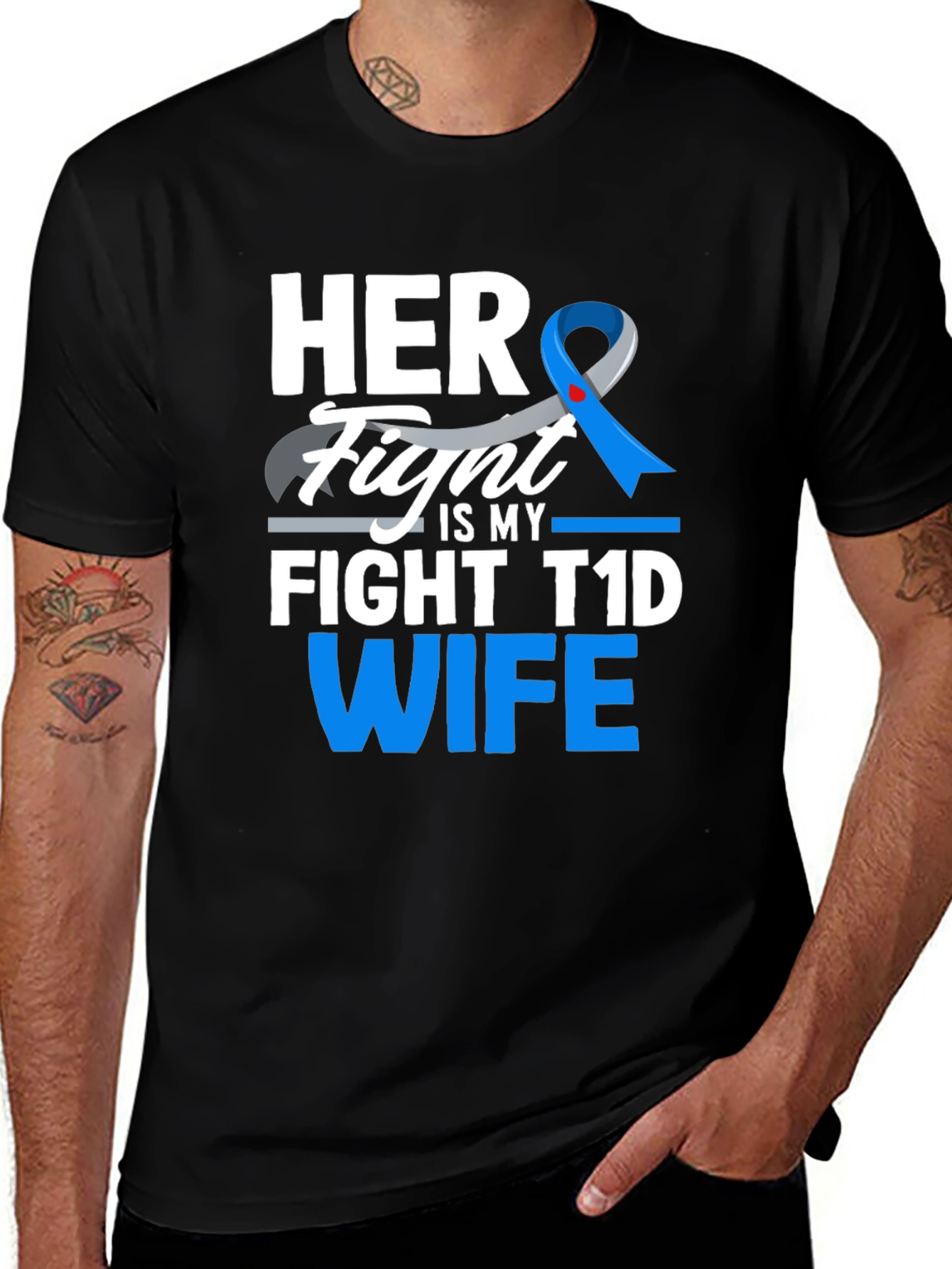 Her Fight is My Fight T1D Wife Tee
