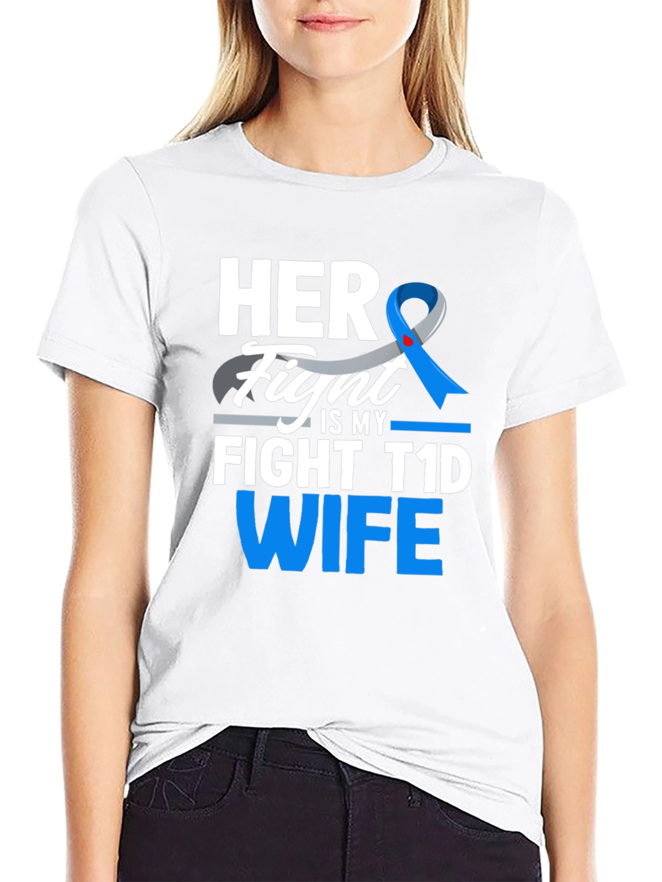 Her Fight is My Fight T1D Wife Tee