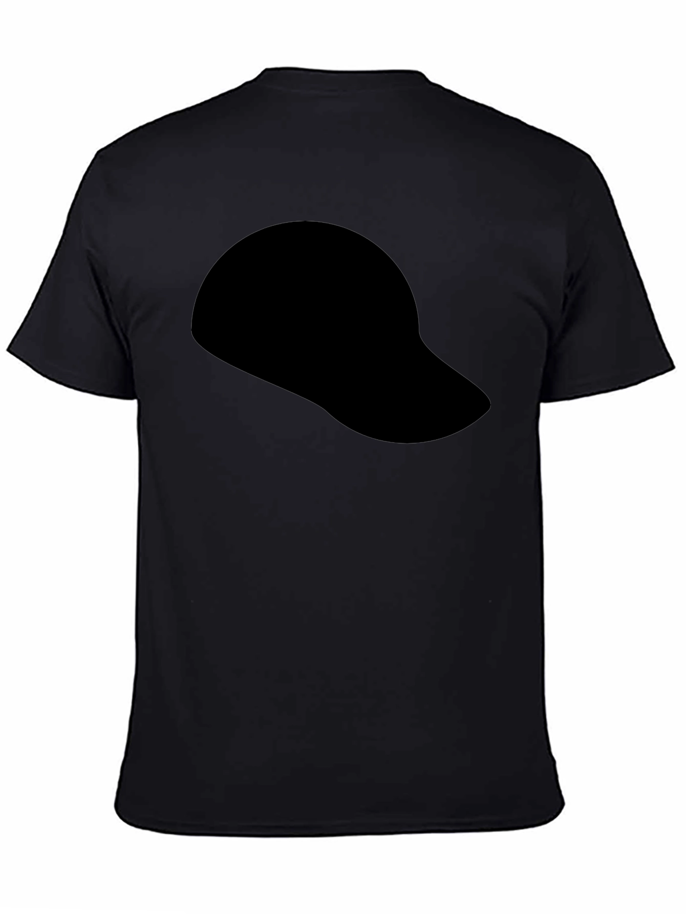 Black Baseball Cap Silhouette T-Shirt