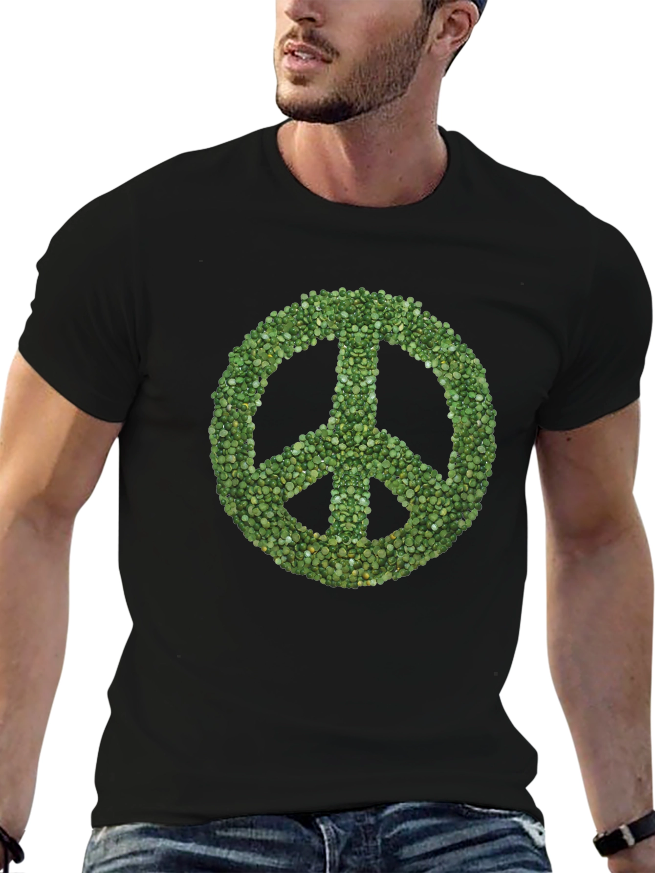 Peace Sign T-Shirt - Green Seeds