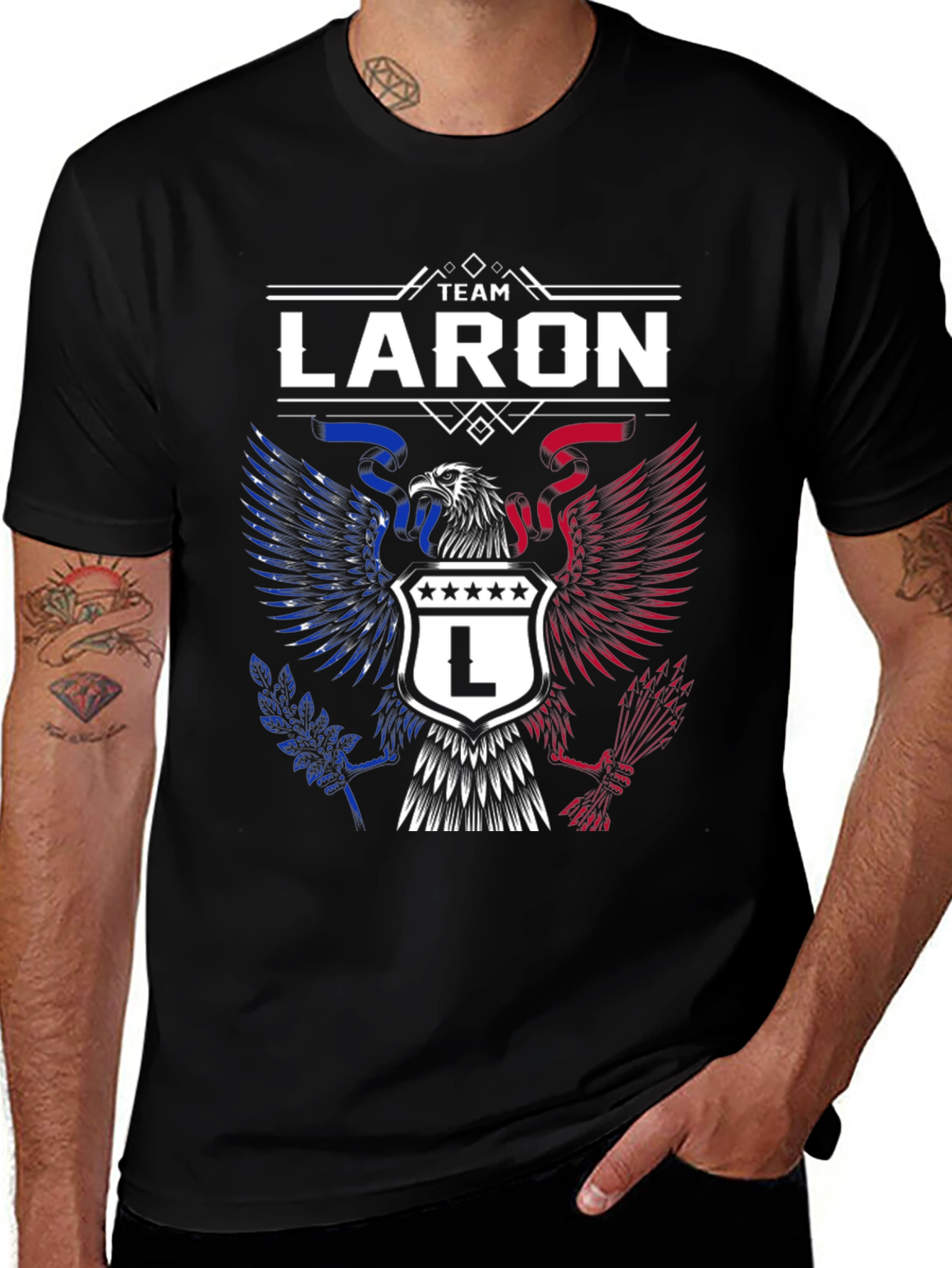 Team Laron T-Shirt - Patriotic Eagle Design