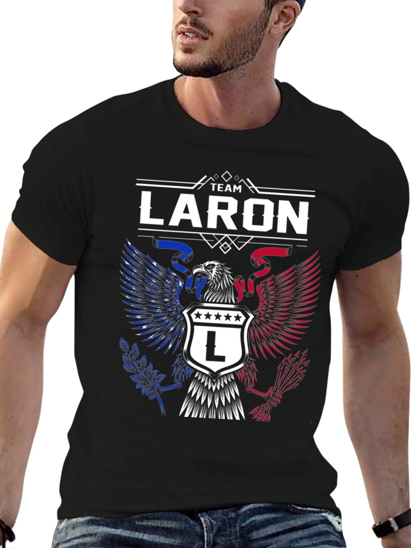 Team Laron T-Shirt - Patriotic Eagle Design