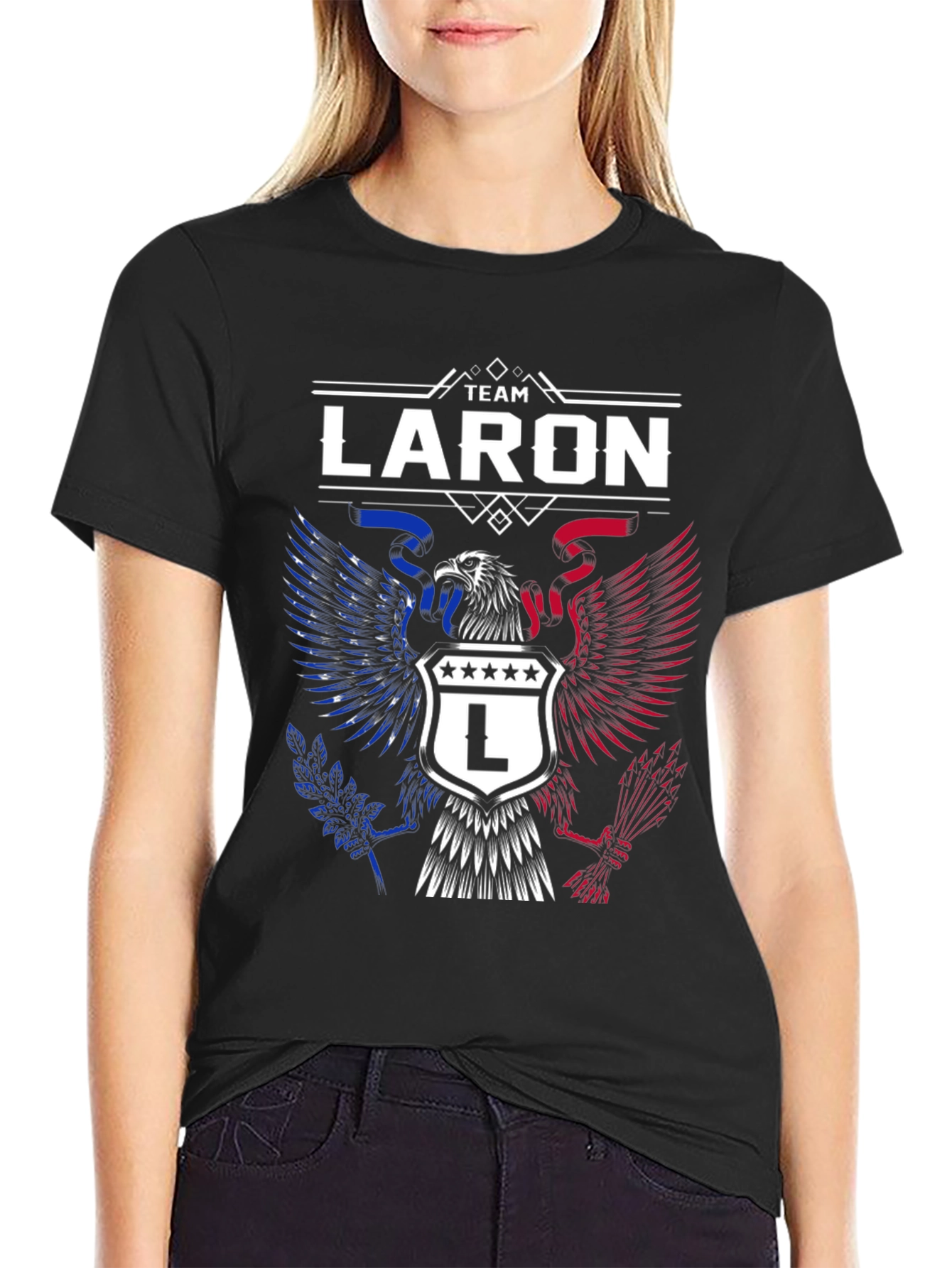 Team Laron T-Shirt - Patriotic Eagle Design