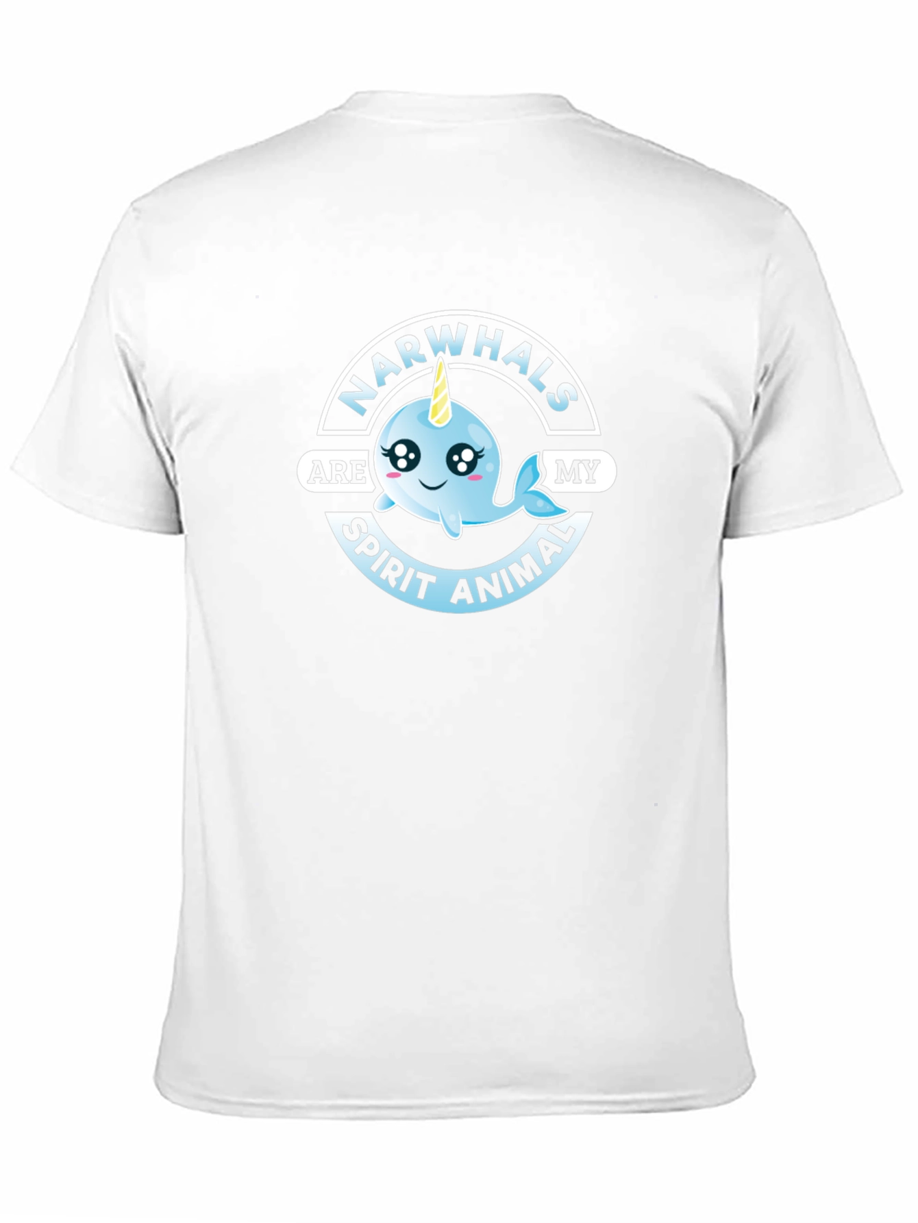 Narwhals Are My Spirit Animal Black T-Shirt