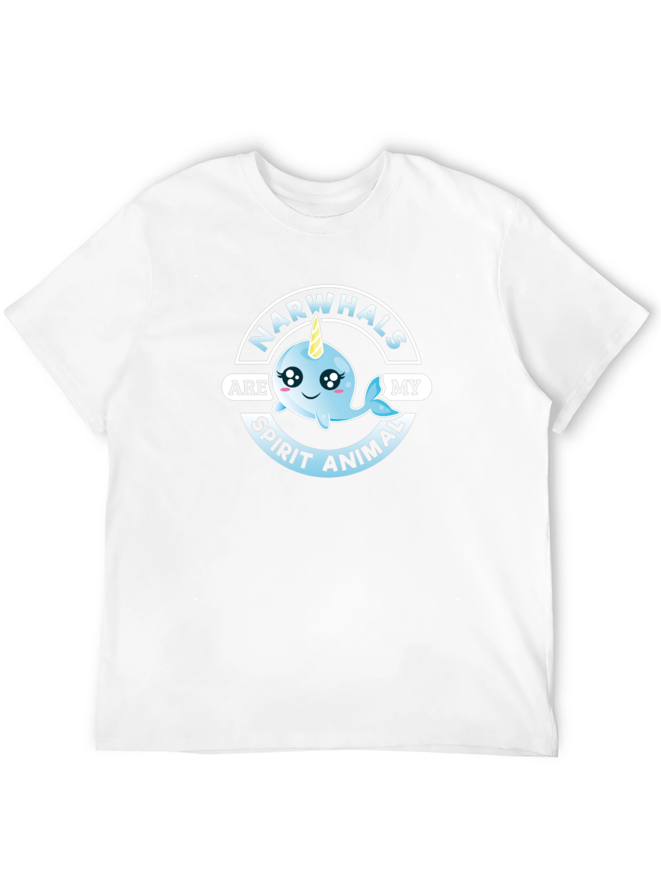 Narwhals Are My Spirit Animal Black T-Shirt