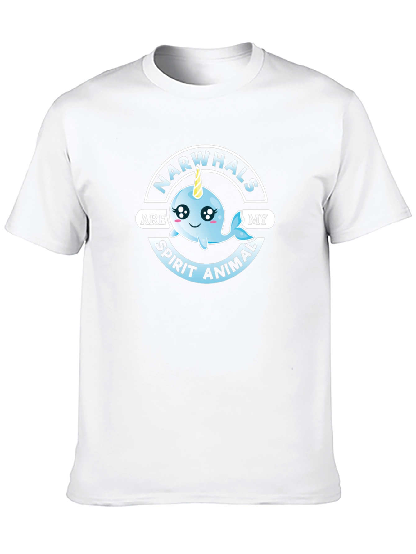 Narwhals Are My Spirit Animal Black T-Shirt