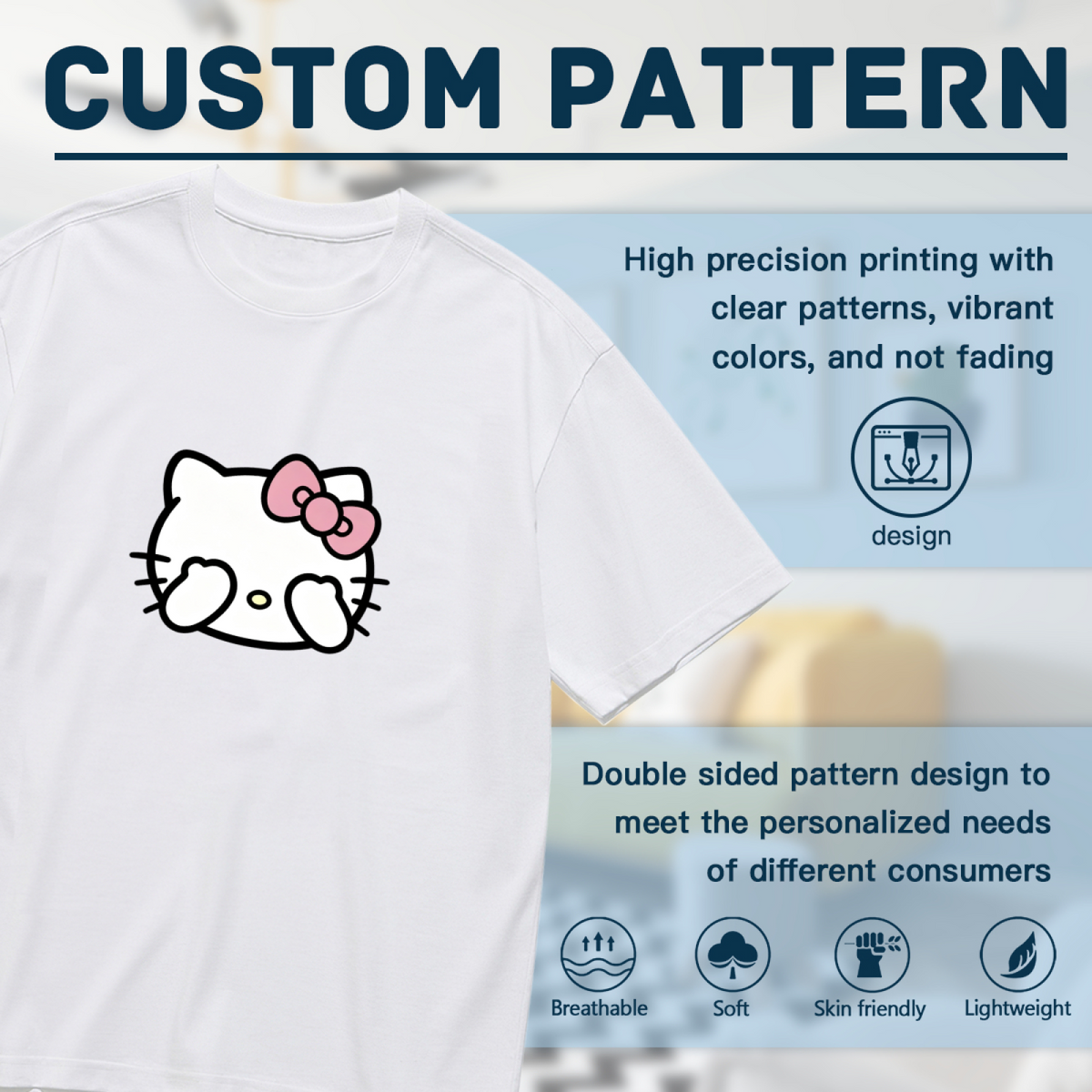 Modern Trendy Print Plus Size Women Versatile Short Sleeve Tee