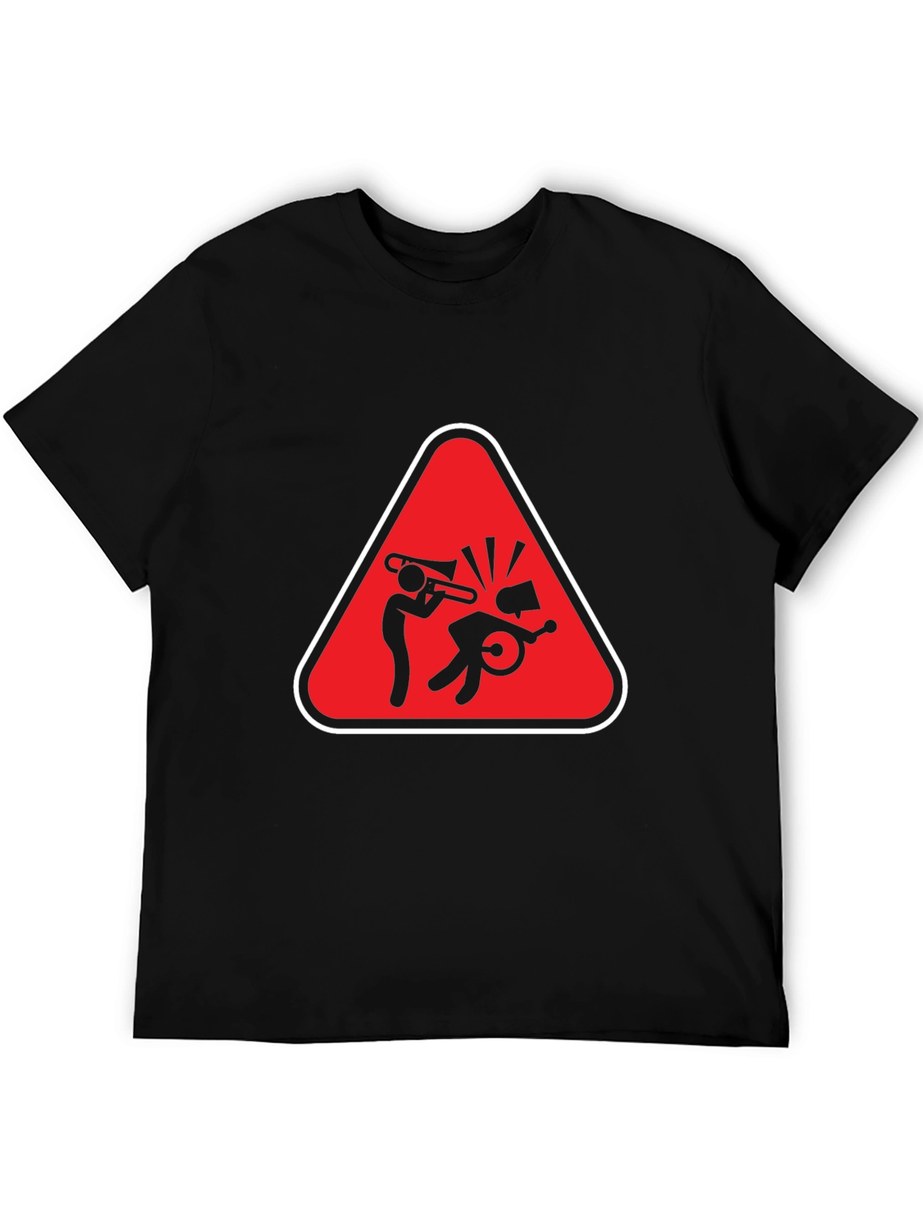 Trombone Hazard Funny Graphic T-Shirt