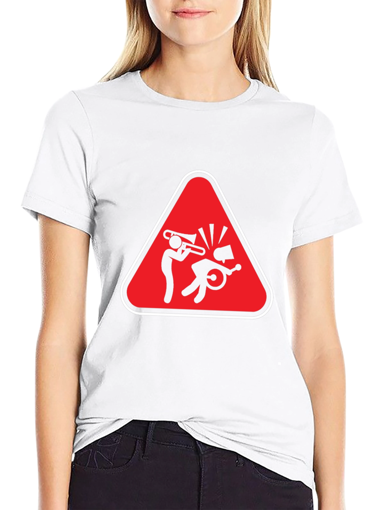 Trombone Hazard Funny Graphic T-Shirt
