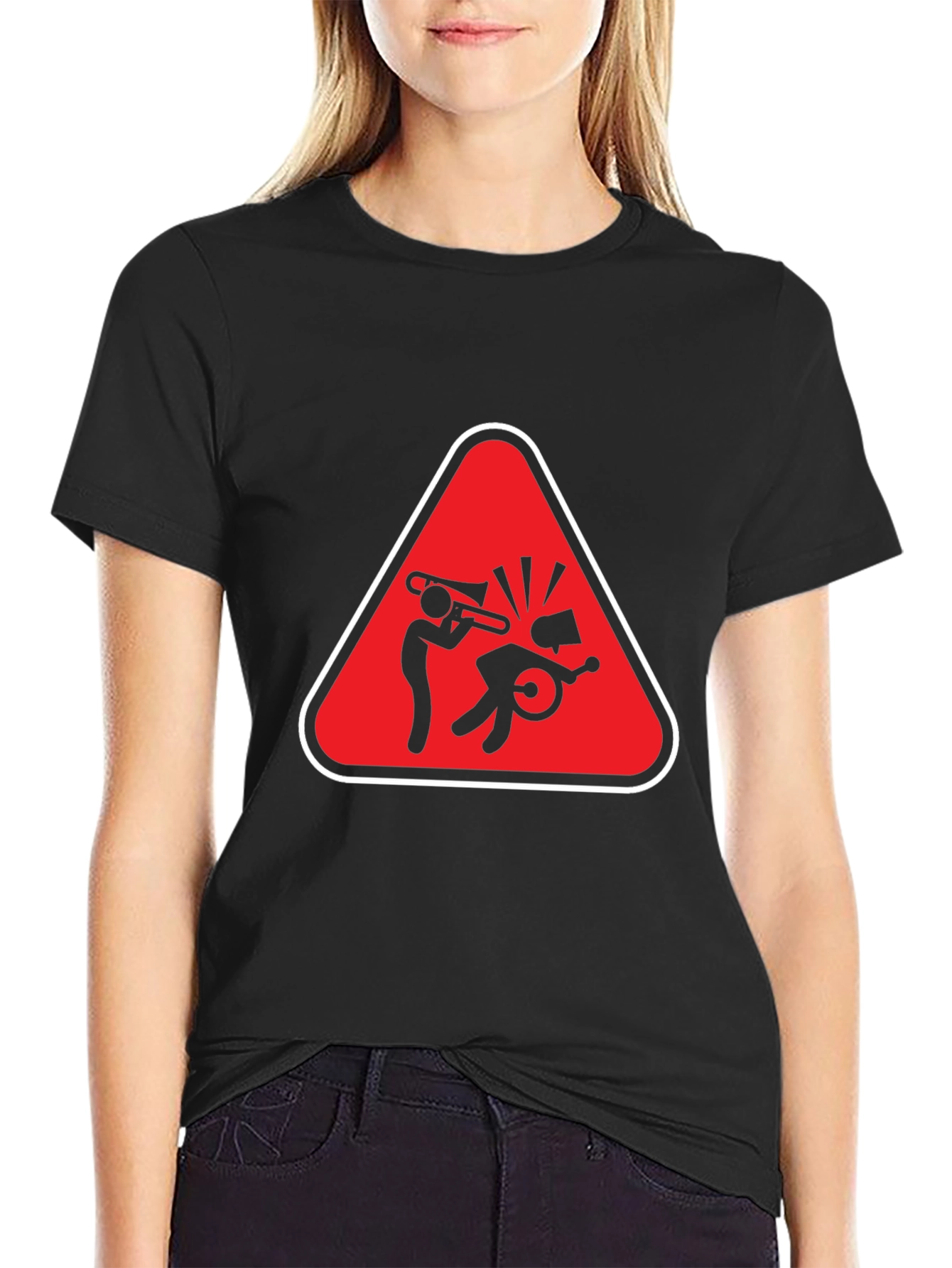 Trombone Hazard Funny Graphic T-Shirt