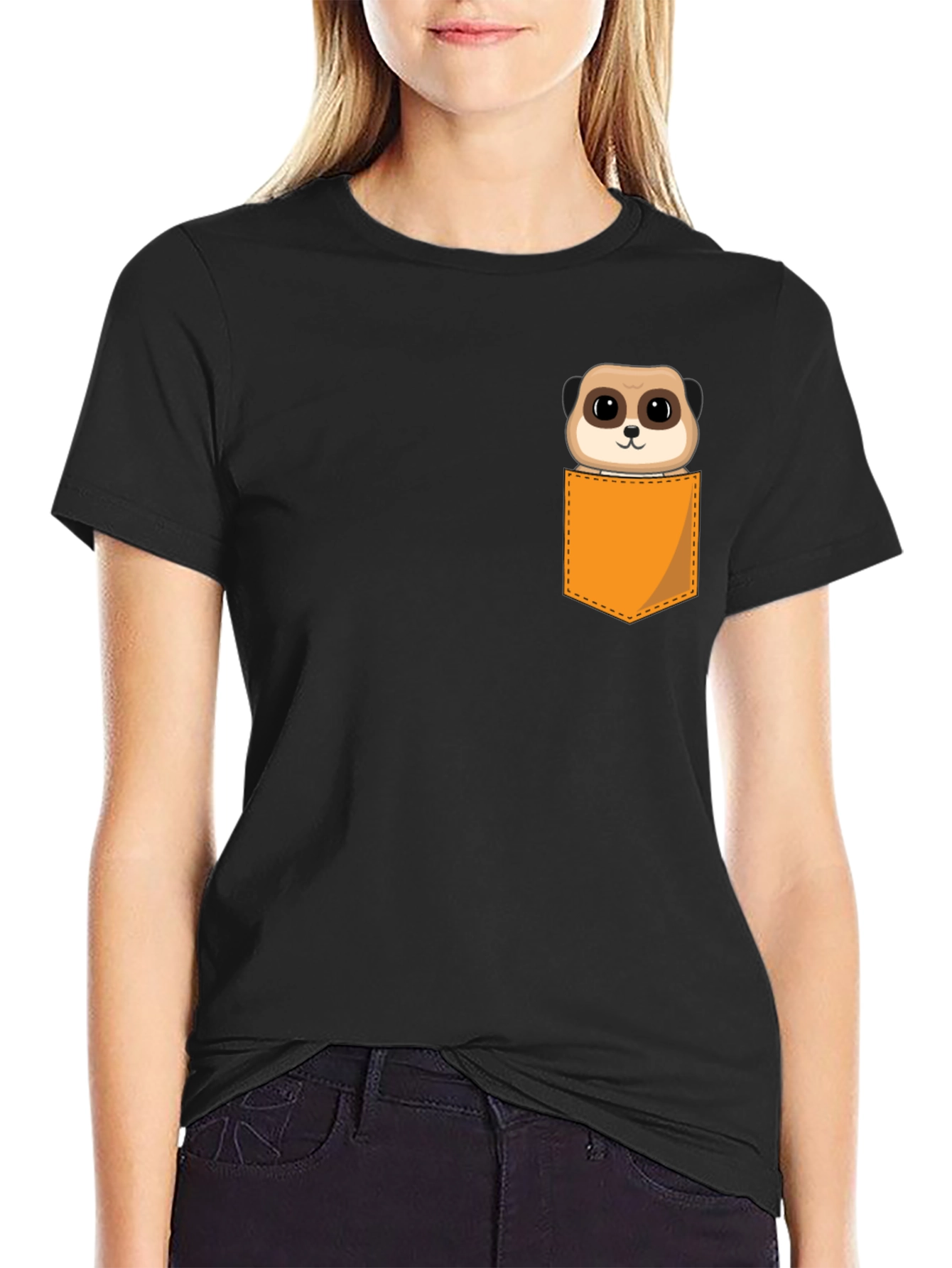 Meerkat Pocket T-Shirt - Novelty Cute Animal Tee