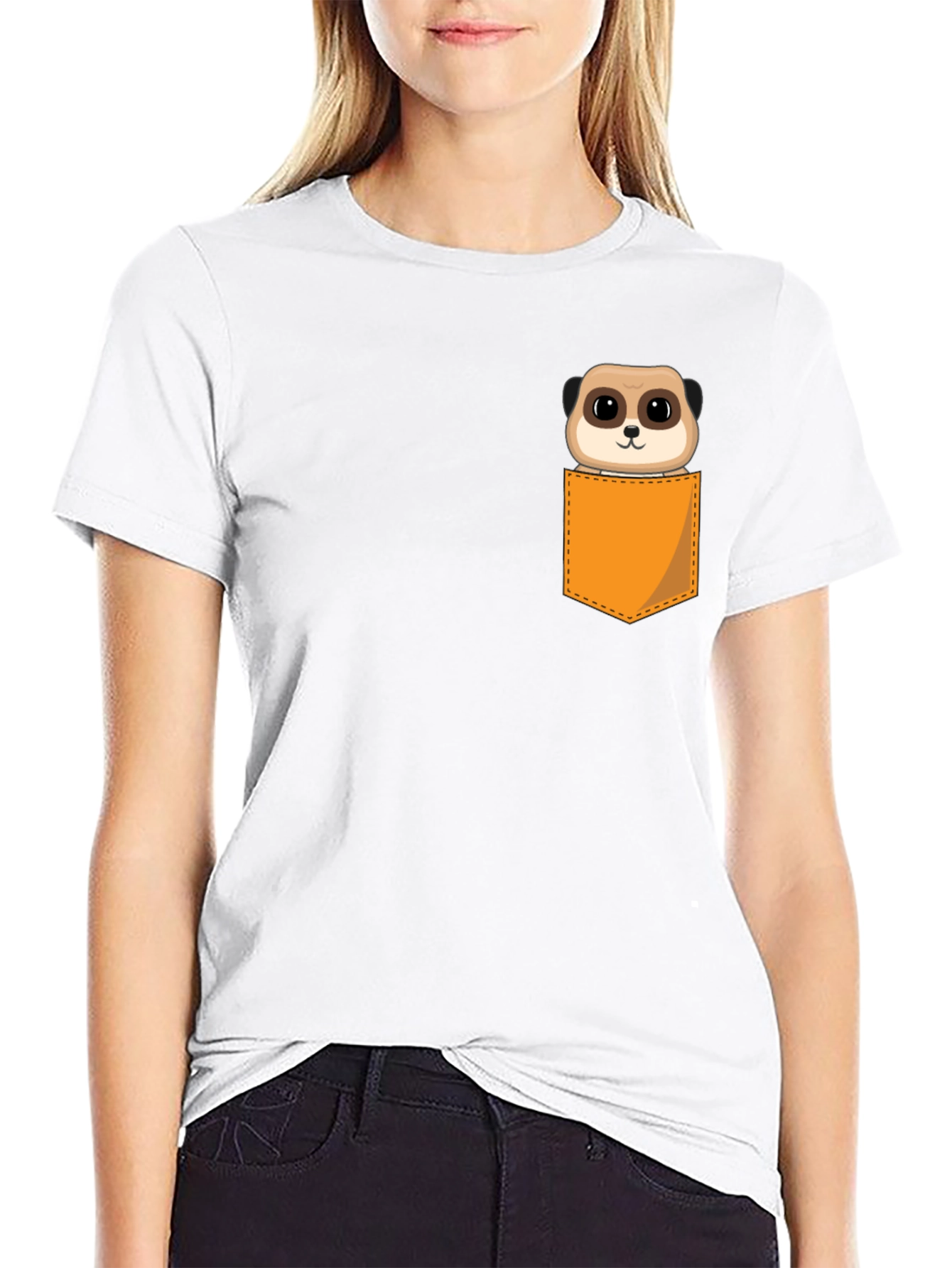 Meerkat Pocket T-Shirt - Novelty Cute Animal Tee