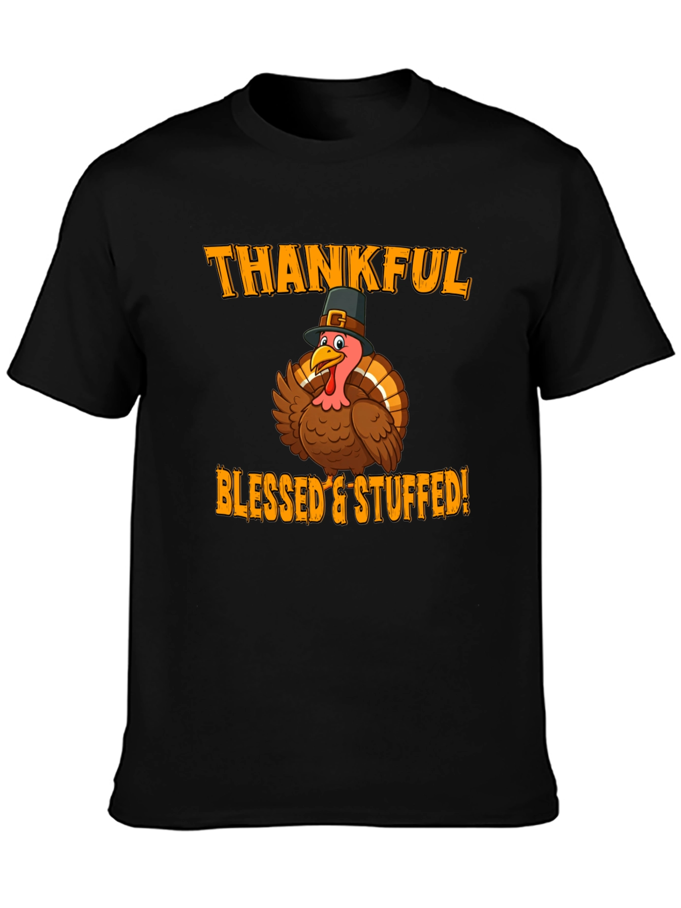 Thankful Blessed & Stuffed Turkey T-Shirt