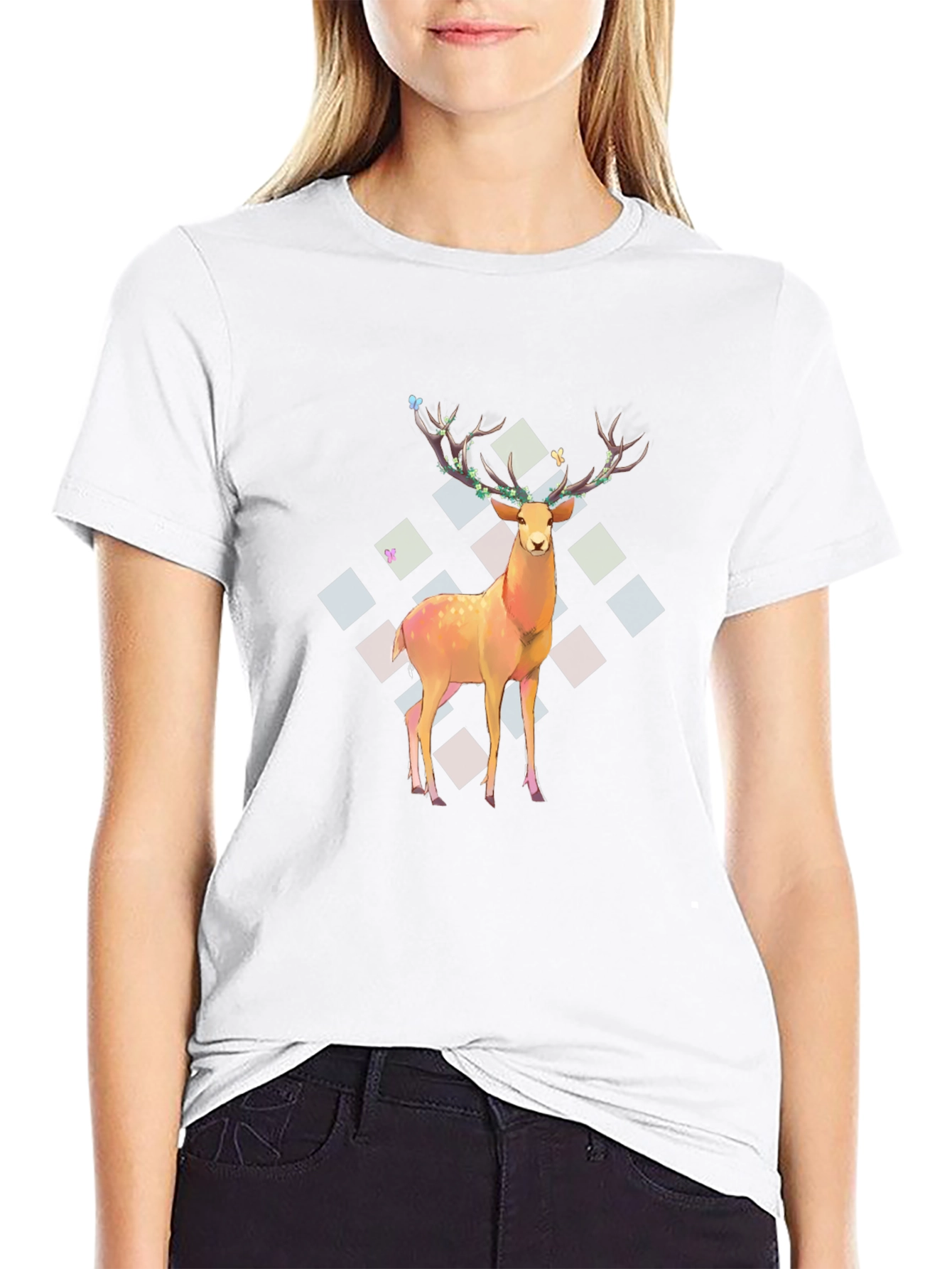 Deer Graphic Tee - Festive Style