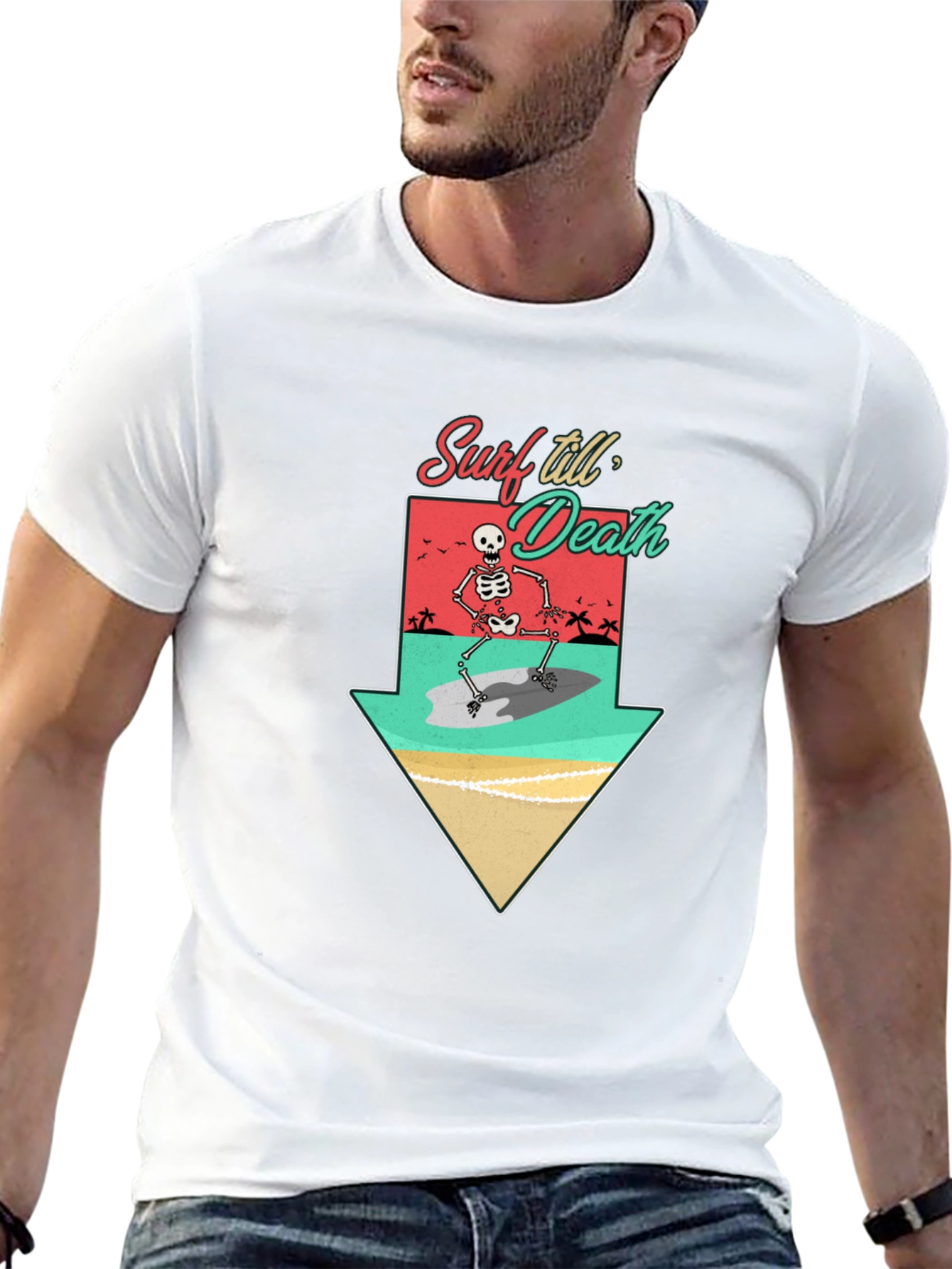 Surf Till Death Graphic T-Shirt