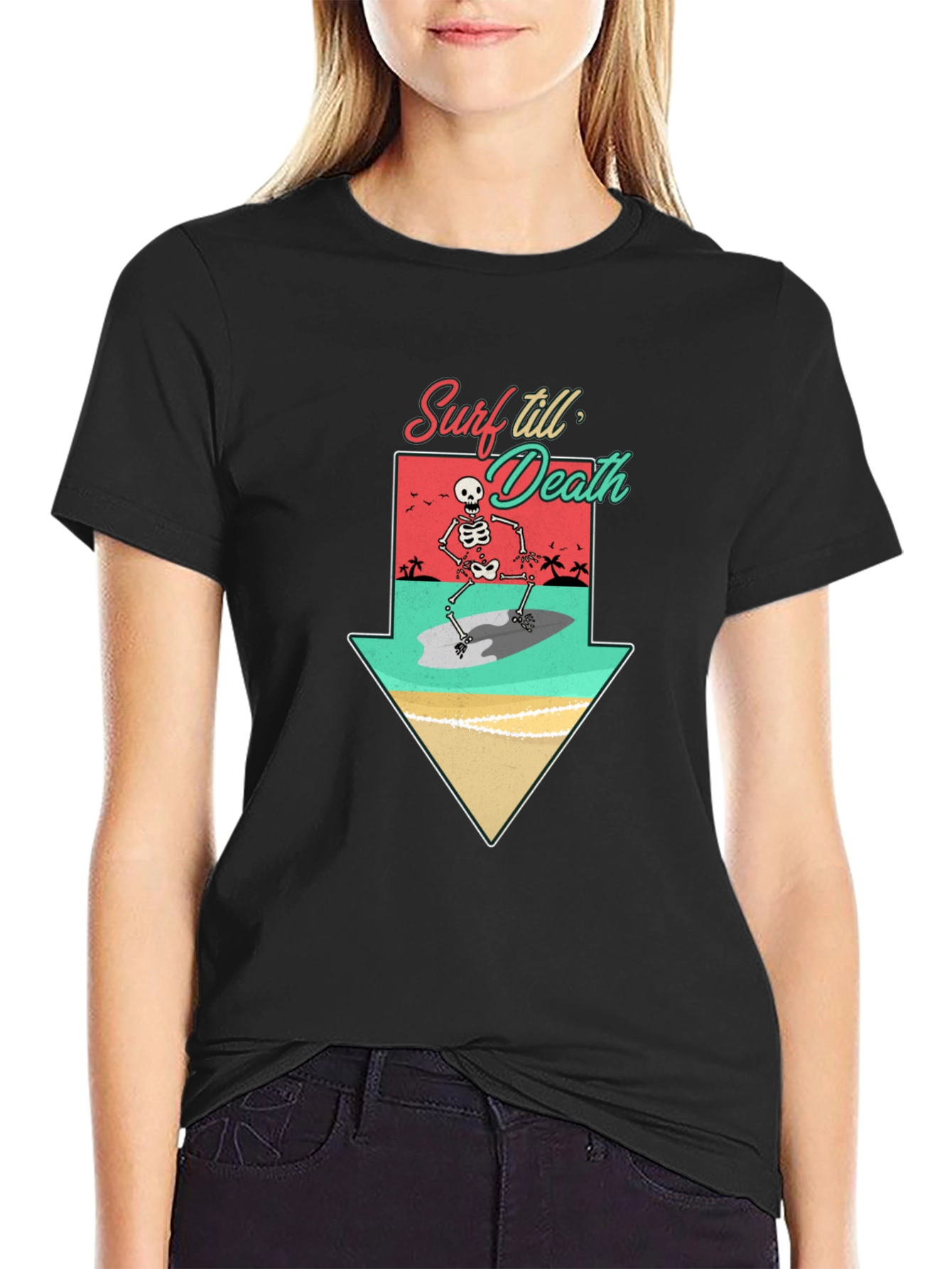 Surf Till Death Graphic T-Shirt