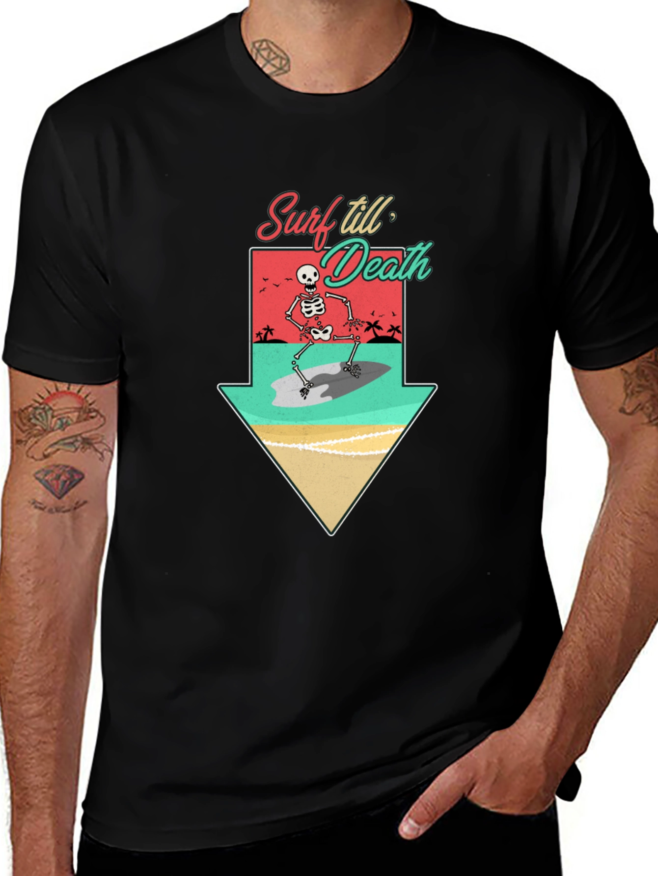 Surf Till Death Graphic T-Shirt