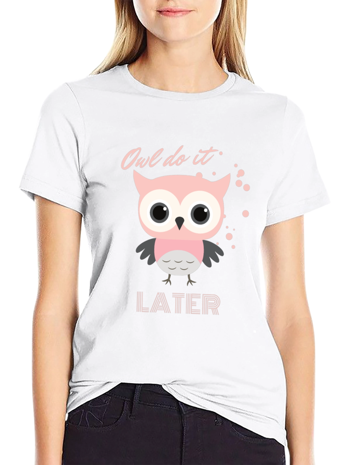 Owl Do It Later T-Shirt - Funny Animal Tee
