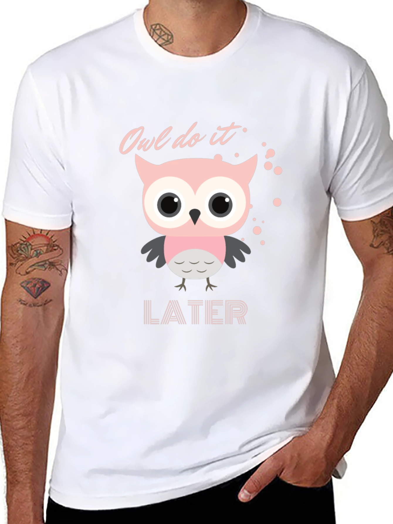 Owl Do It Later T-Shirt - Funny Animal Tee