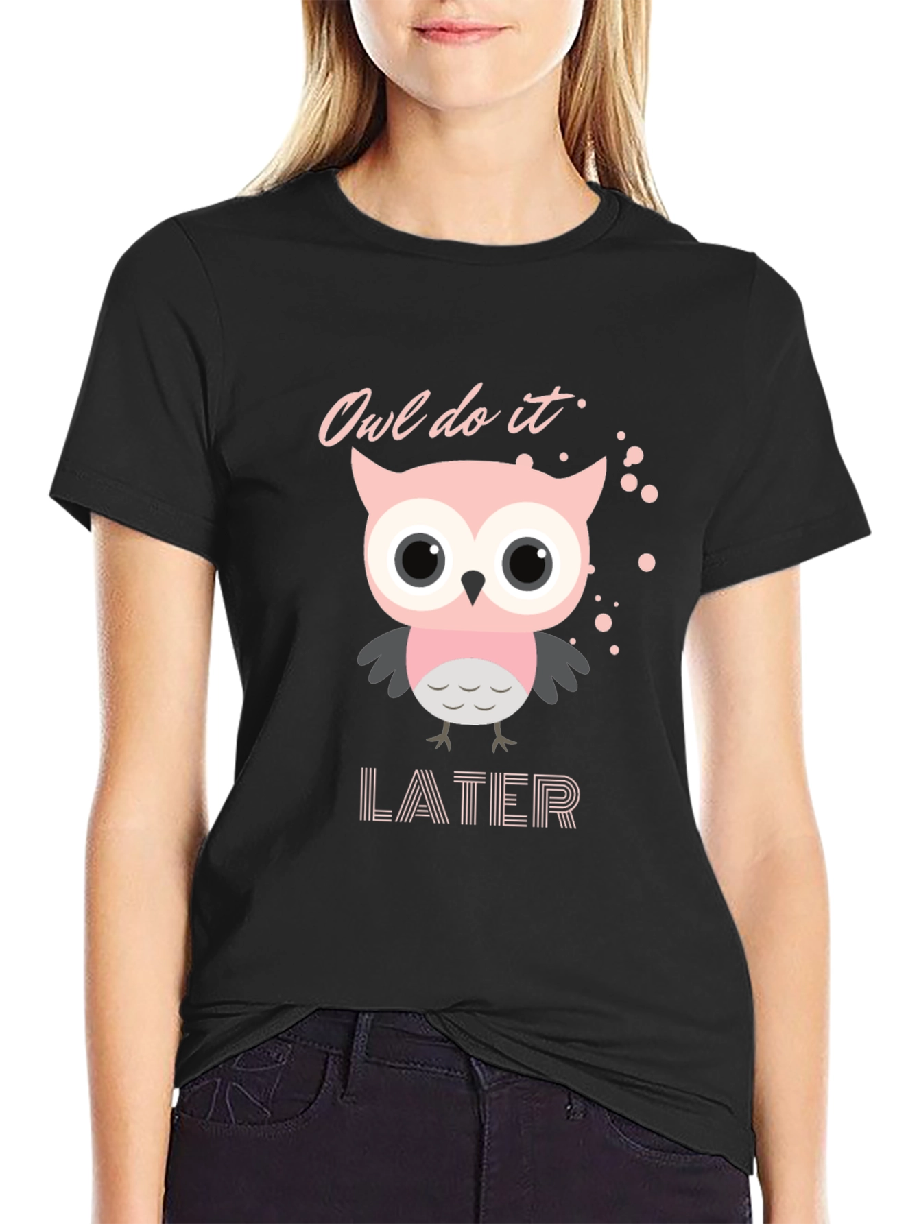 Owl Do It Later T-Shirt - Funny Animal Tee