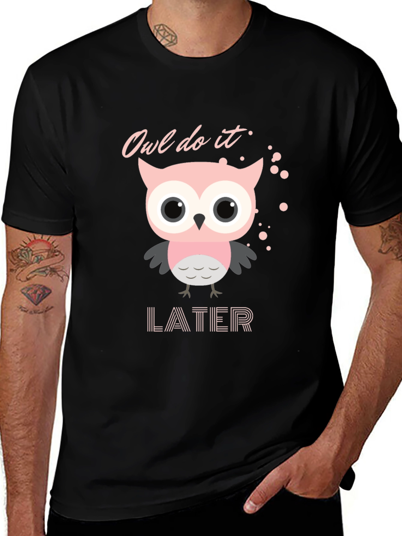 Owl Do It Later T-Shirt - Funny Animal Tee