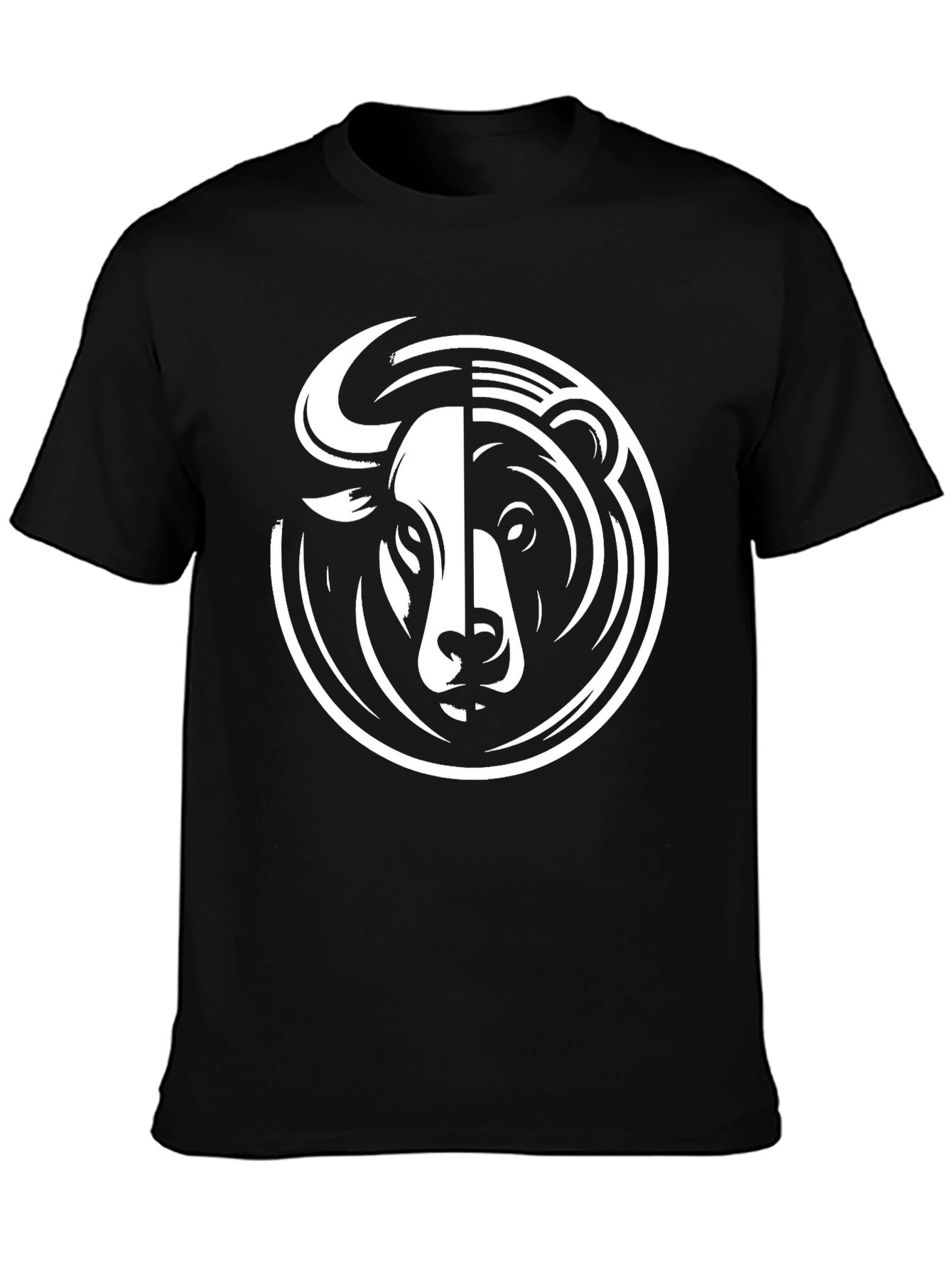 Bull and Bear Black Graphic Tee
