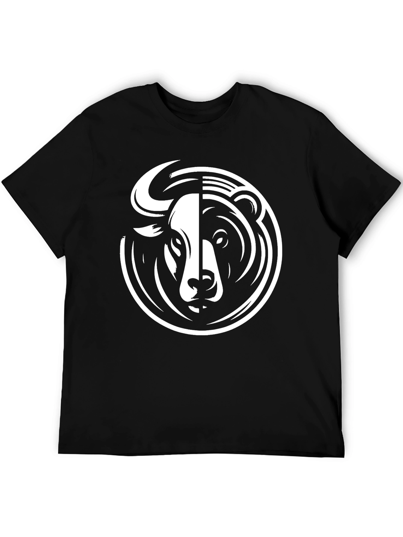 Bull and Bear Black Graphic Tee
