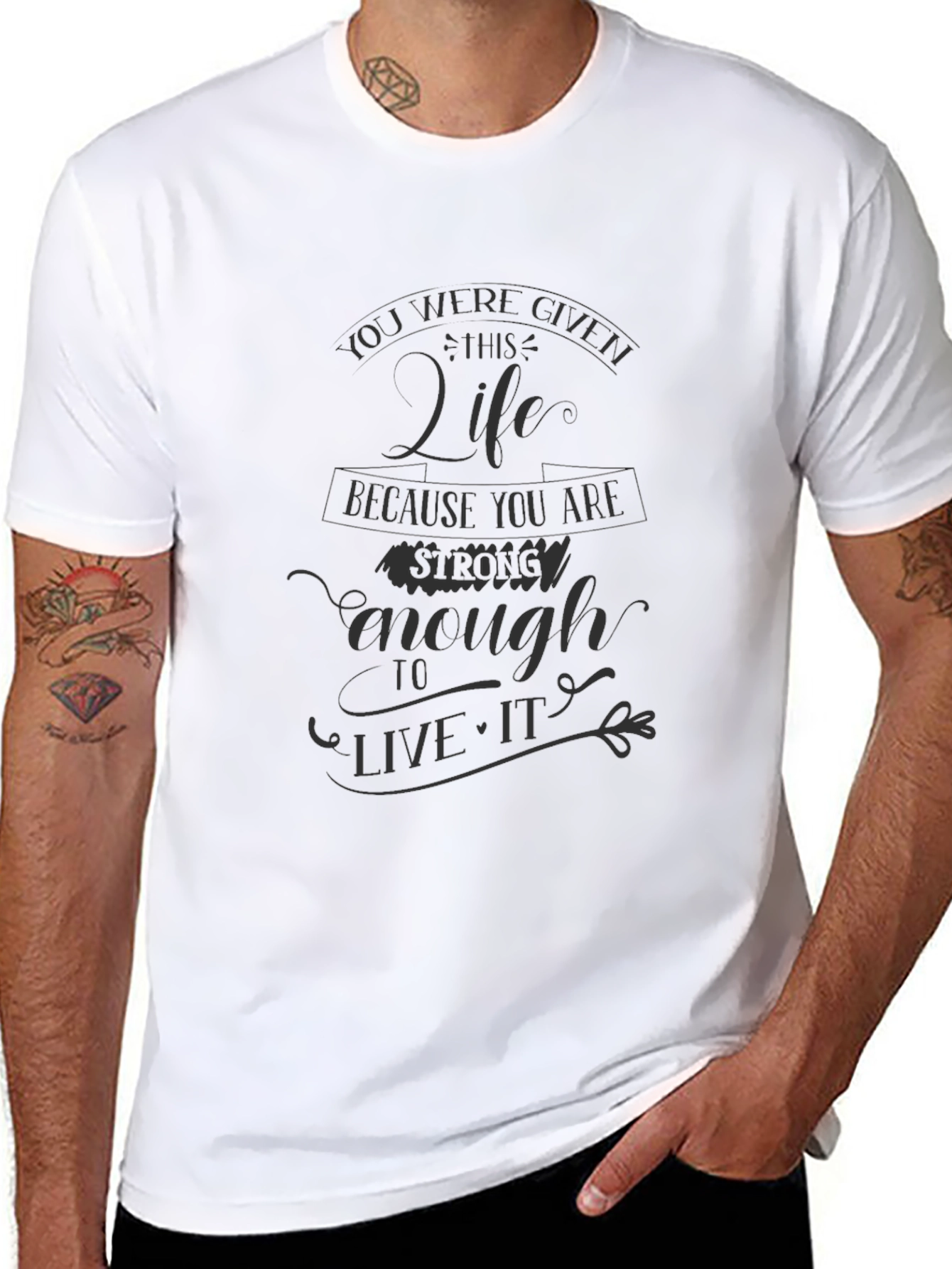 Motivational Strength Graphic T-Shirt