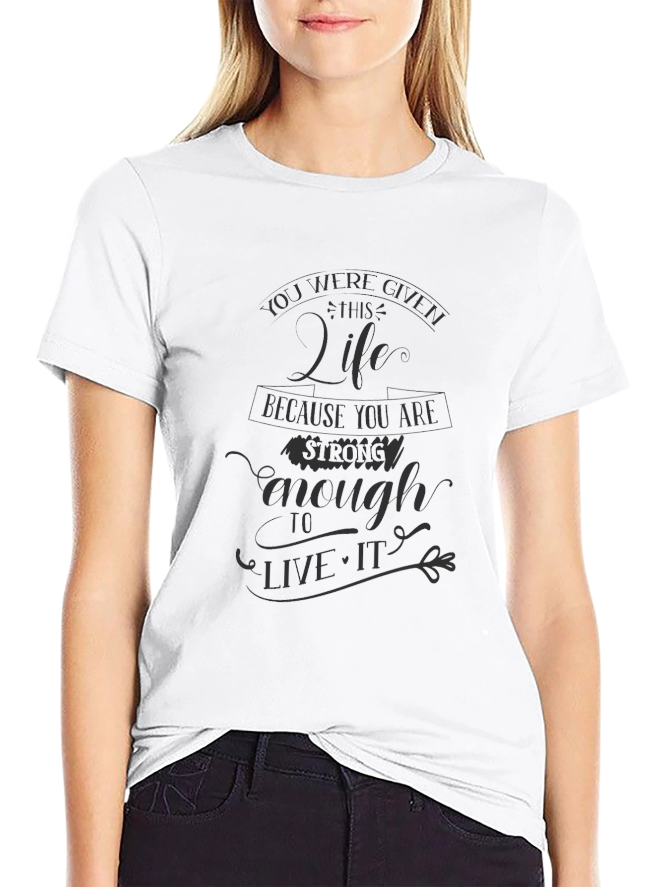 Motivational Strength Graphic T-Shirt
