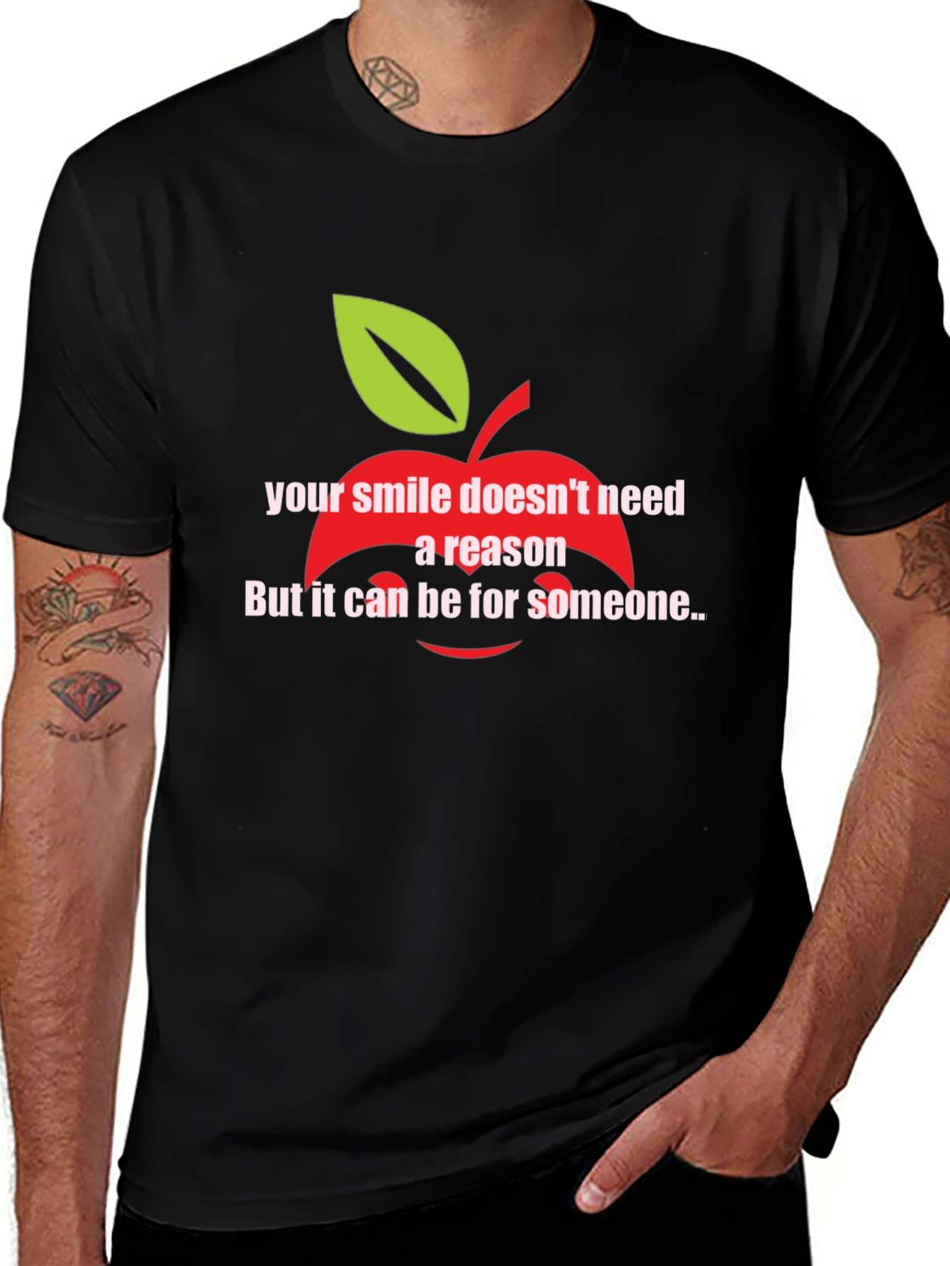 Smile Reason Graphic Tee - Unisex Black T-Shirt