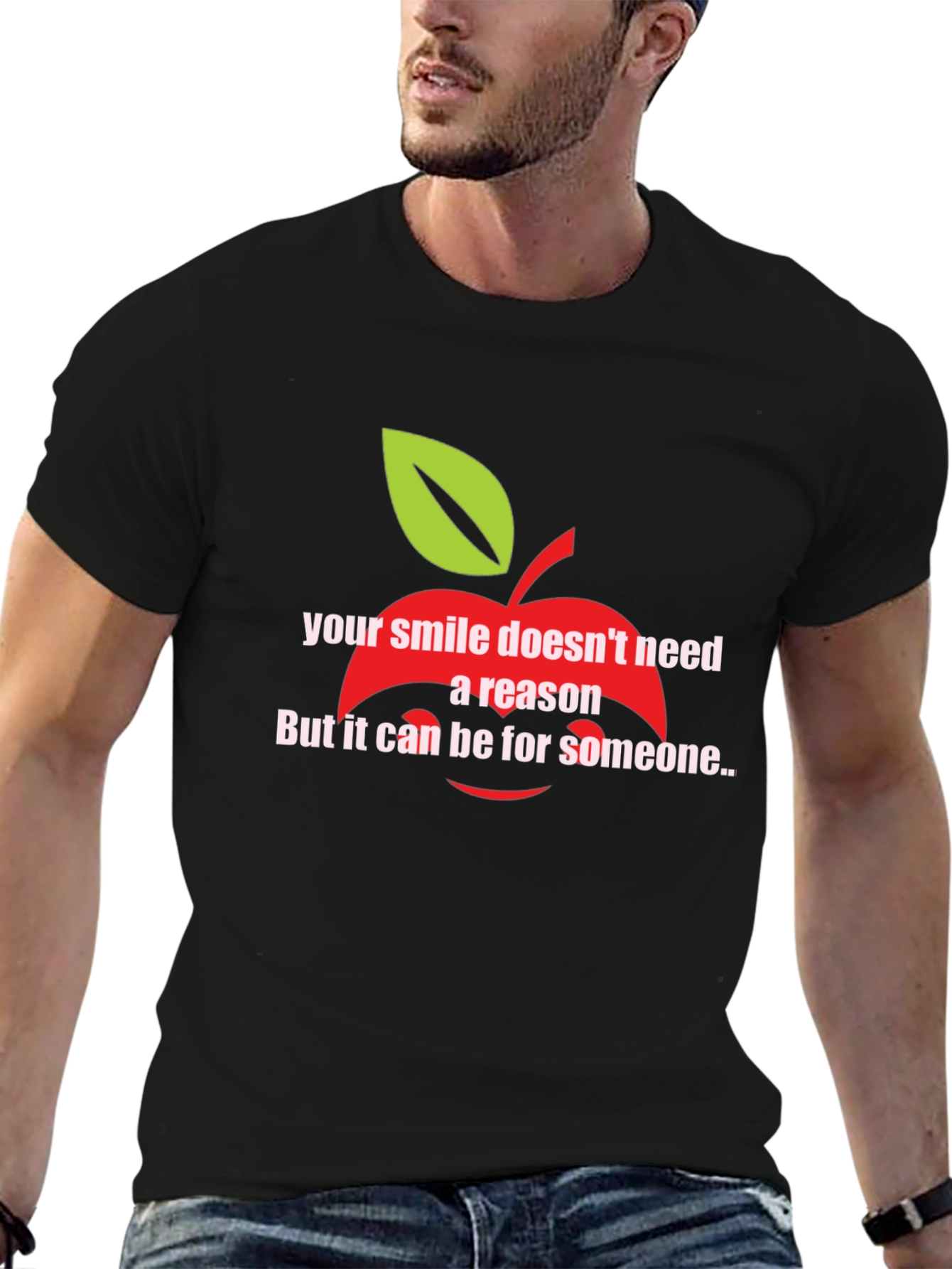 Smile Reason Graphic Tee - Unisex Black T-Shirt