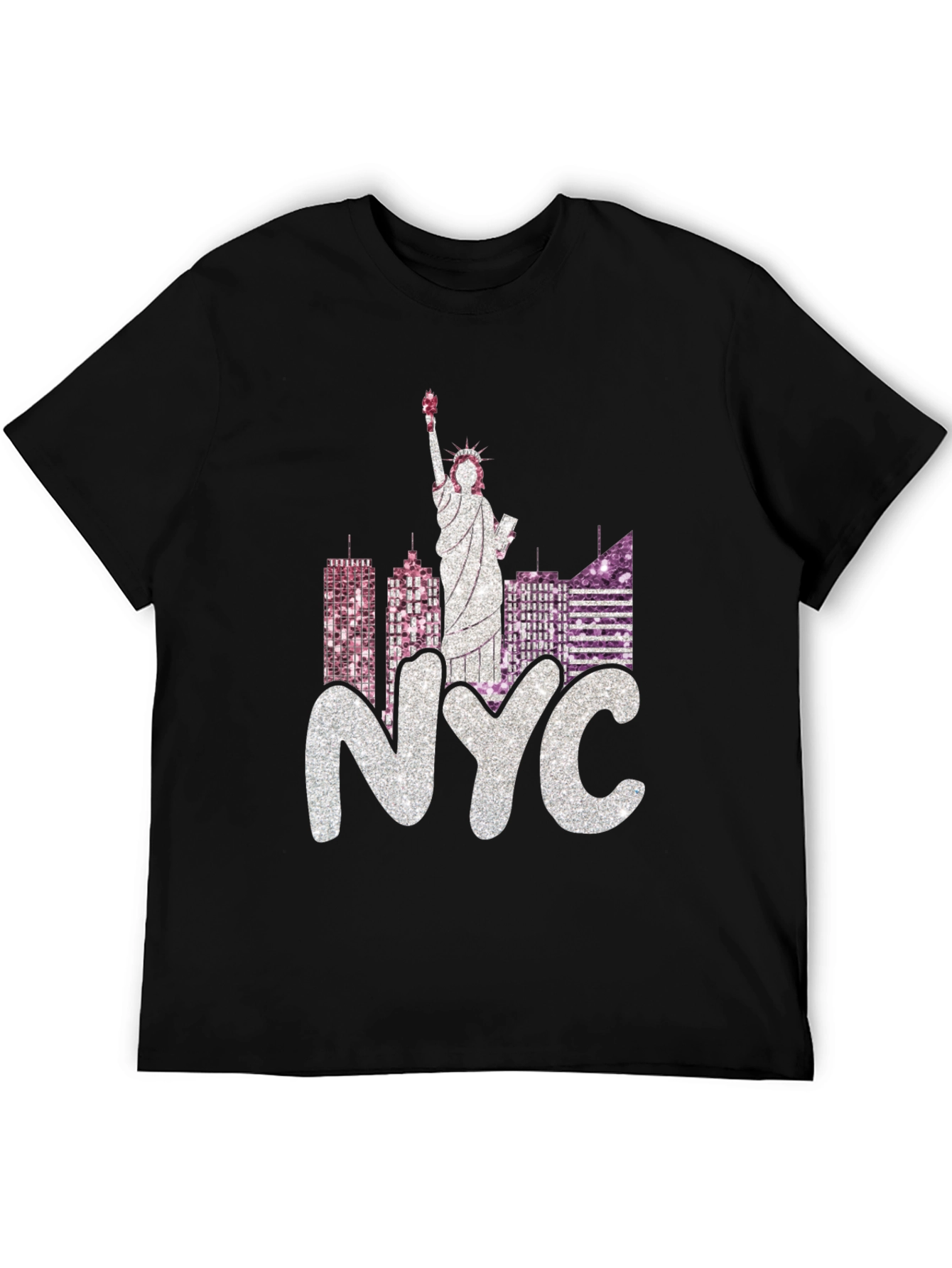 NYC Statue of Liberty Graphic Tee - Black